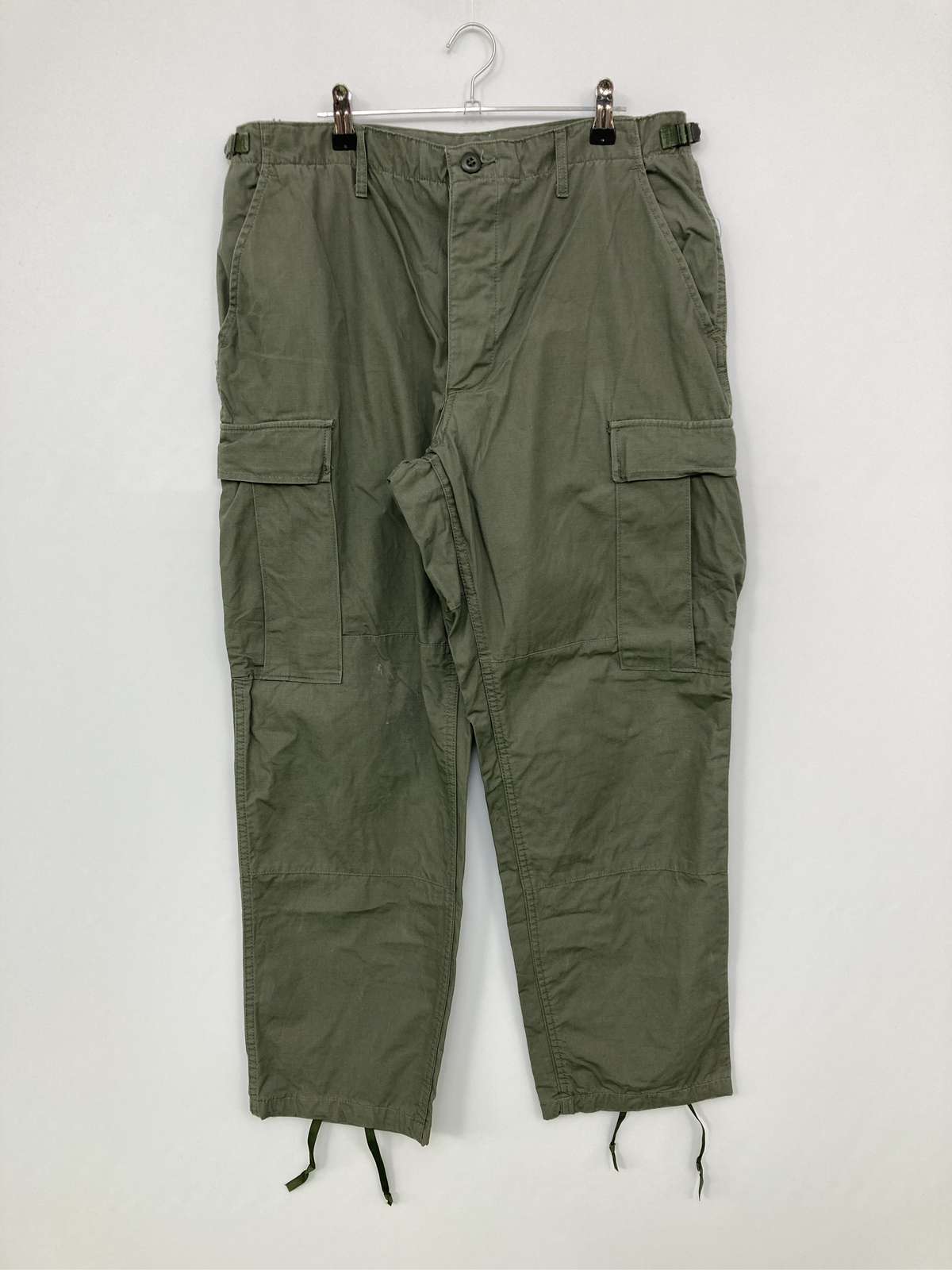 【中古】PROPPER プロッパー カーゴパンツ M/S グリーン クロップド・半端丈 コットン 無地 スタンダード ストレート ハイウエスト メンズ
