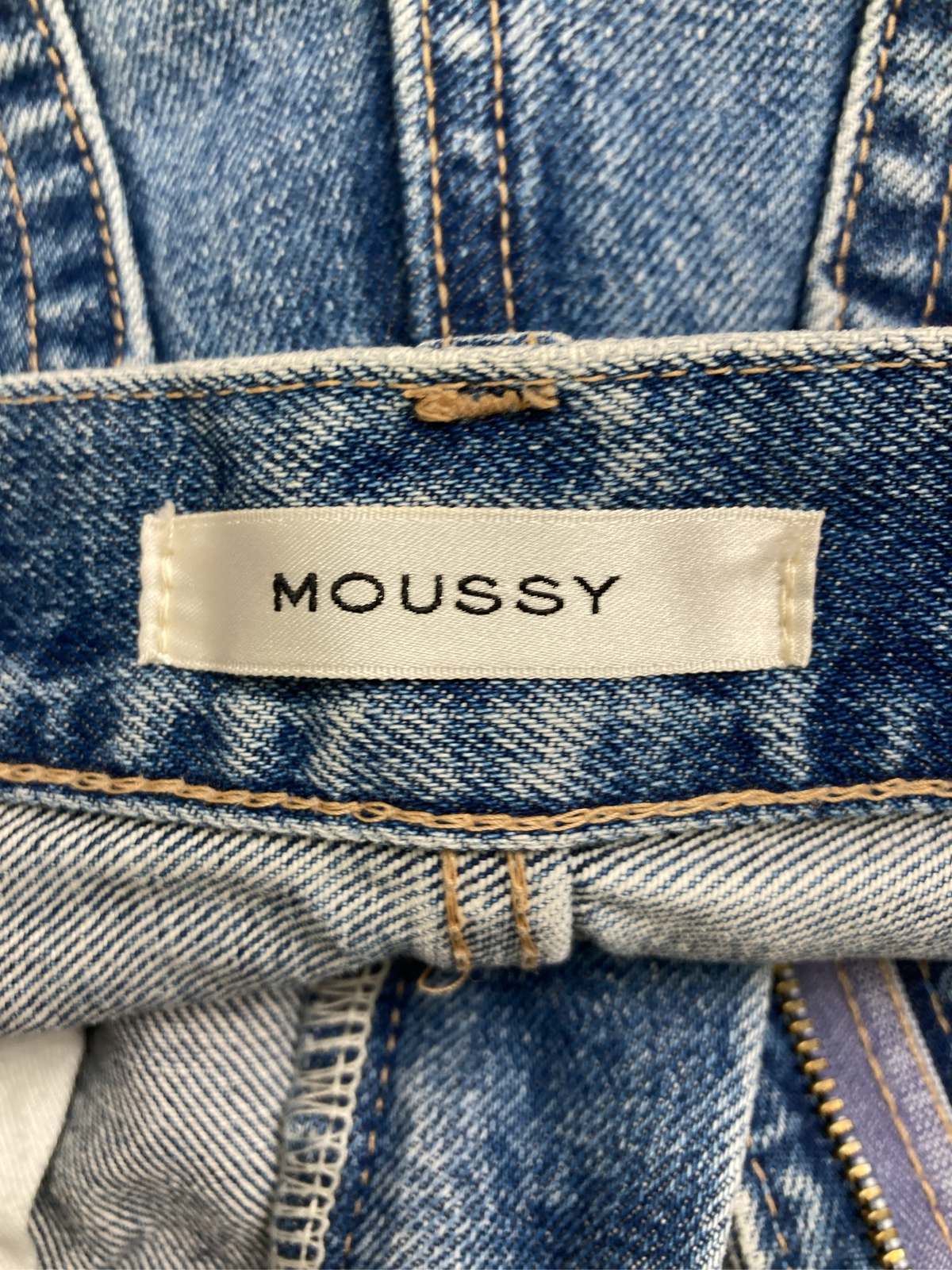 【中古】MOUSSY マウジー デニムパンツ 24 ブルー レディース