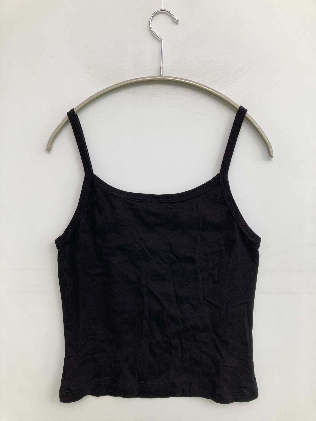 【中古】LOS ANGELES APPAREL ロサンゼルスアパレル キャミソール L ブラック 前面...