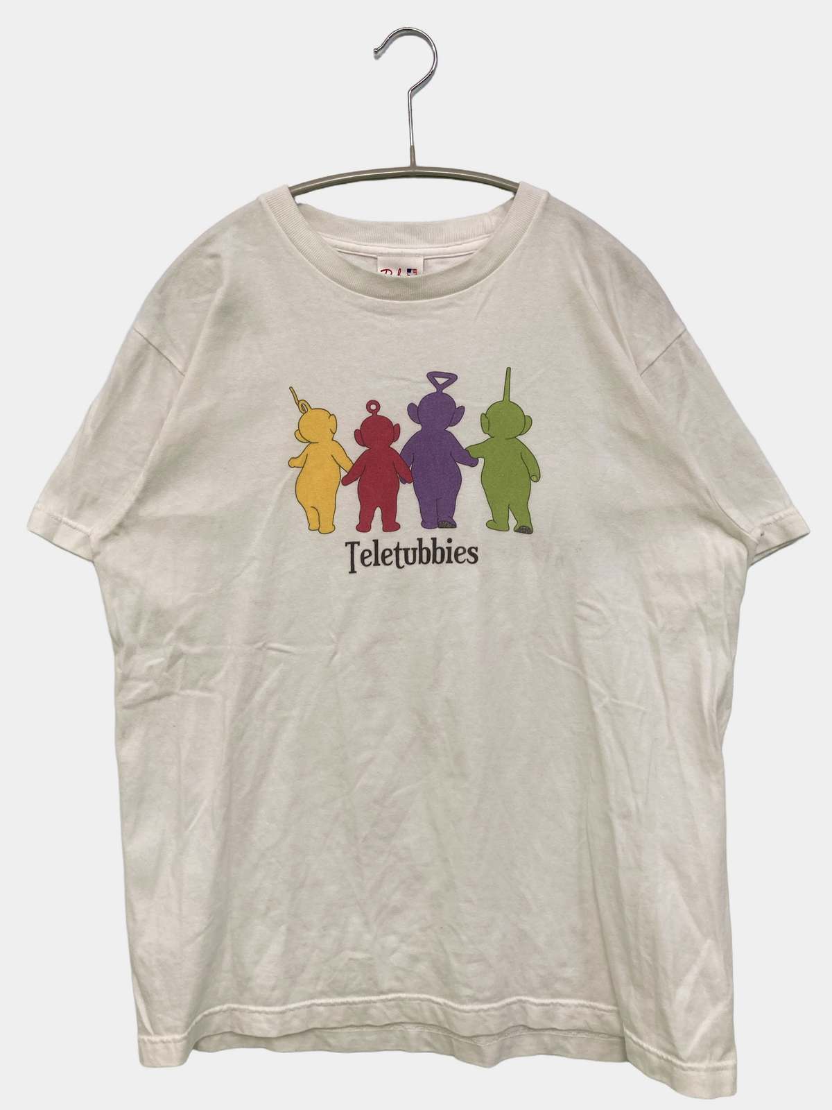 【中古】Rock Stanley Tシャツ/カットソー F ホワイト 前面プリント ミドル丈 半袖 クルーネック(丸首) メンズ レディース