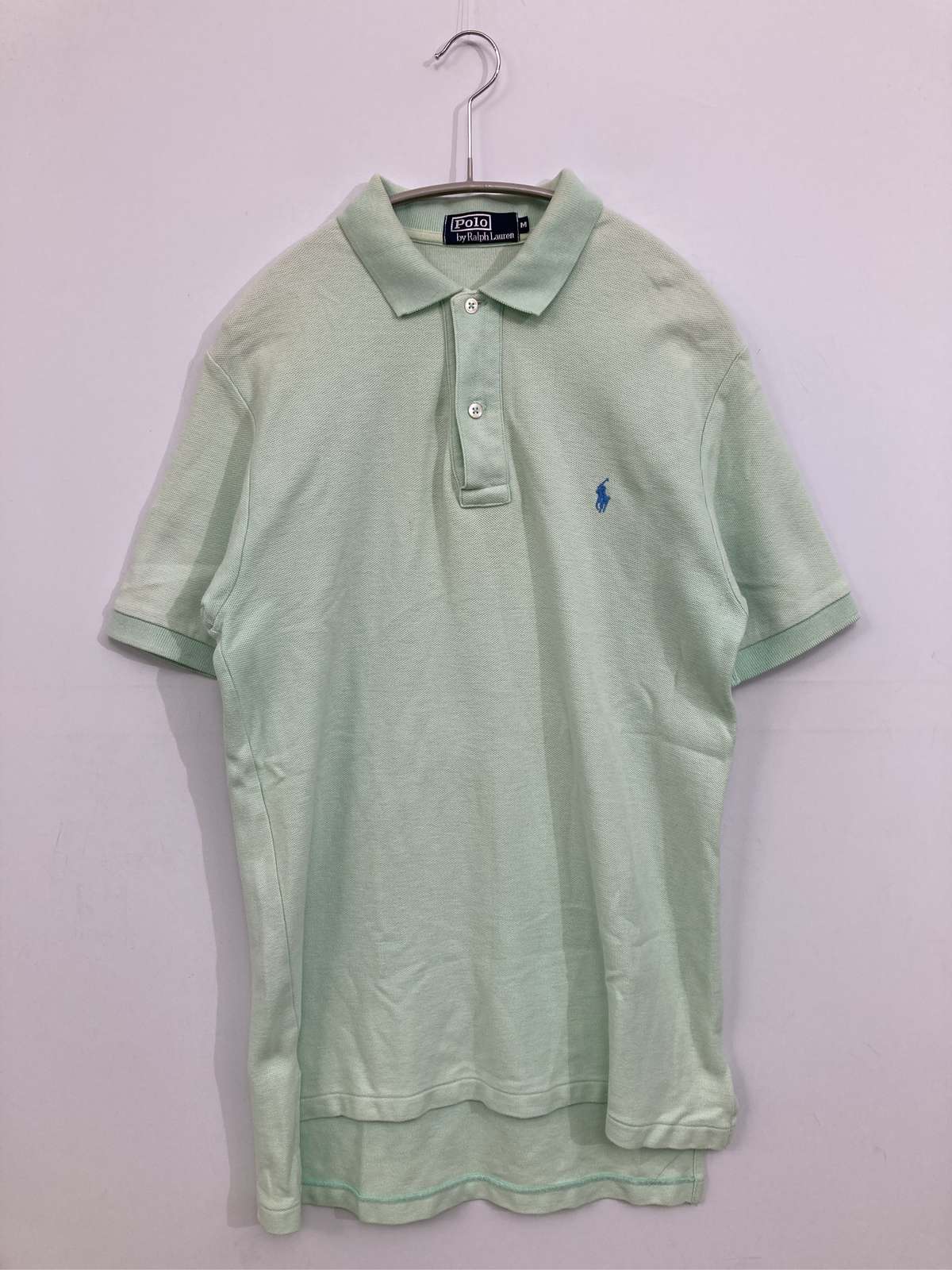 【中古】Polo by Ralph Lauren ポロバイラルフローレン ポロシャツ M ライトグリーン メンズ