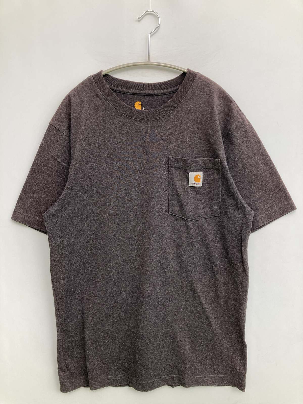 【中古】Carhartt カーハート Tシャツ/カットソー S ネイビー 無地 ワンポイント ...