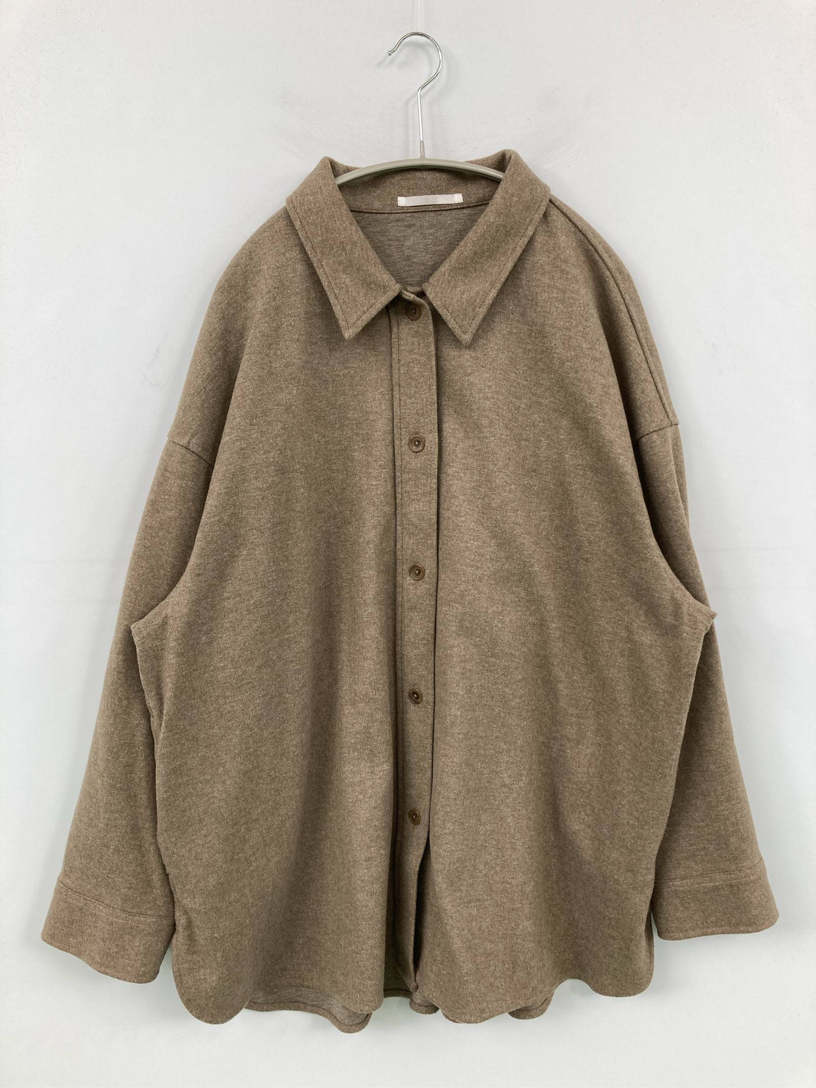 乐天商城 - 【中古】UNIQLO ユニクロ アウター XXL ブラウン コットン ミドル丈 フードなし ボタン留め レディース