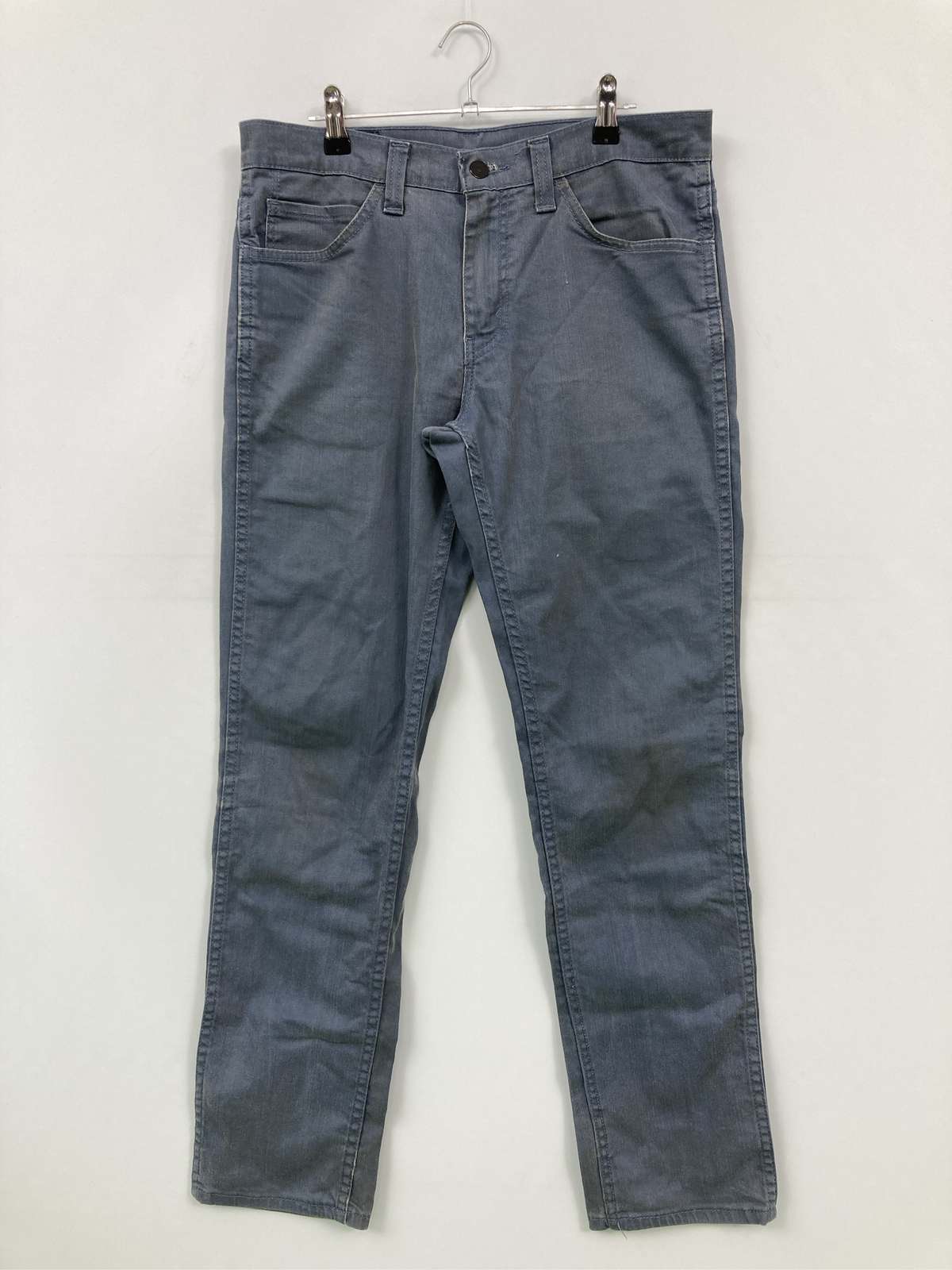 【中古】LEVI STRAUSS & CO. リーバイストラウスアンドカンパニー デニムパンツ W32 L32 ブルー フルレングス 無地 スタンダード ストレート レギュラー リジッド・ワンウォッシュ レディース