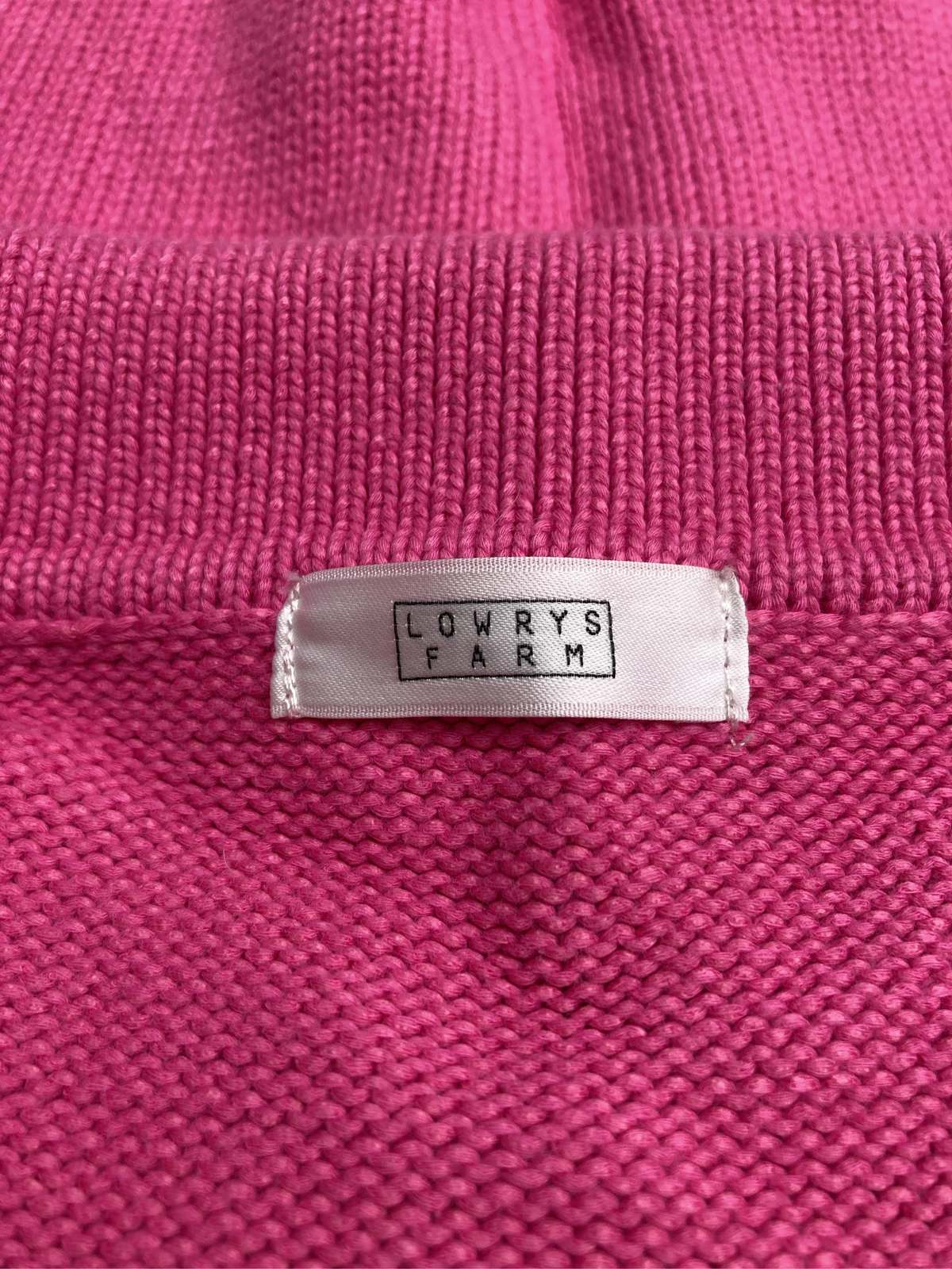 digdig 楽天市場店の【中古】LOWRYS FARM ローリーズファーム ポロシャツ F ピンク 無地 袖なし レディース｜アングル3
