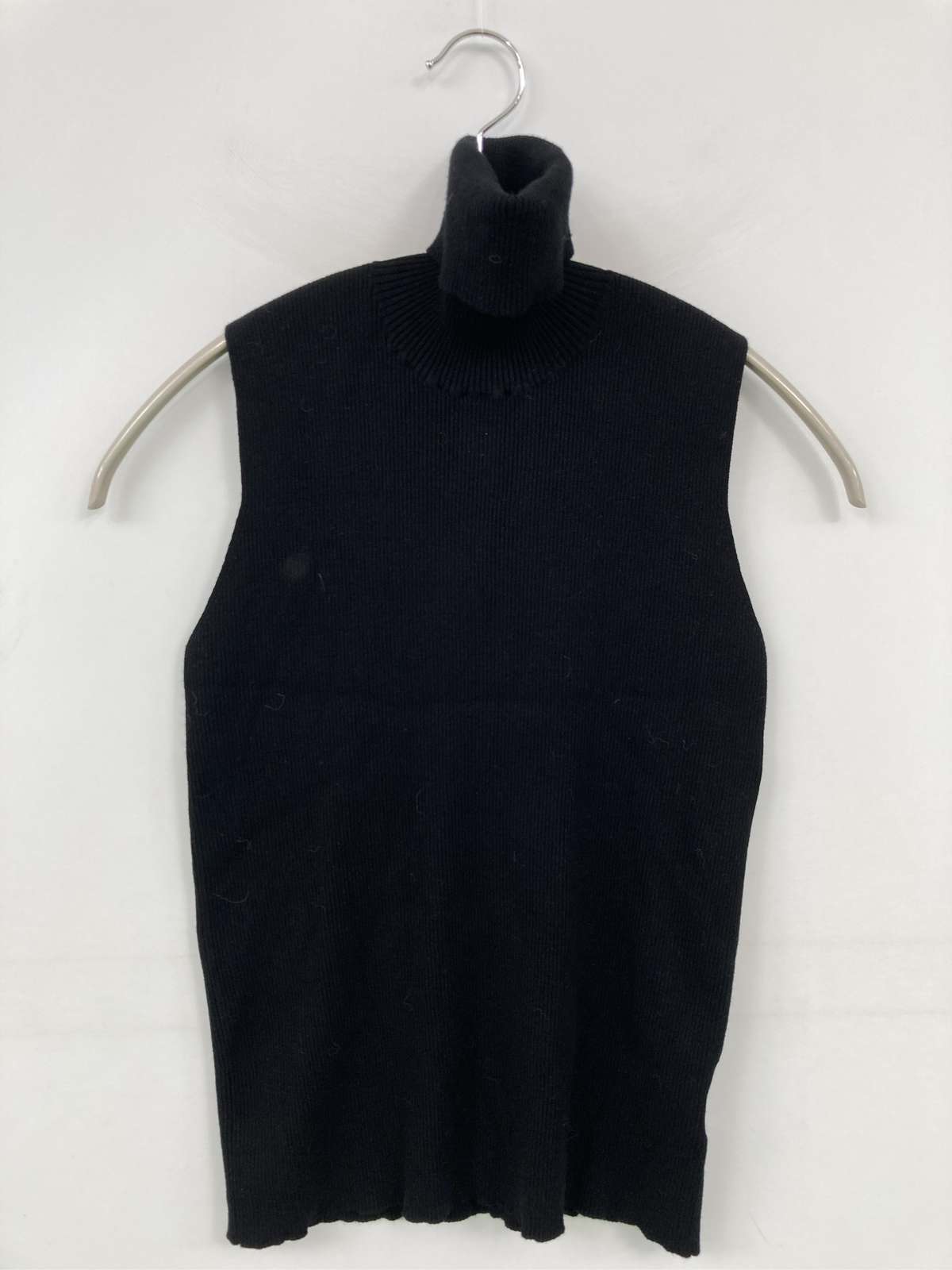 【中古】SNIDEL スナイデル ニット/セーター ONE ブラック 無地 ミドル丈 袖なし タートルネック/ハイネック レディース
