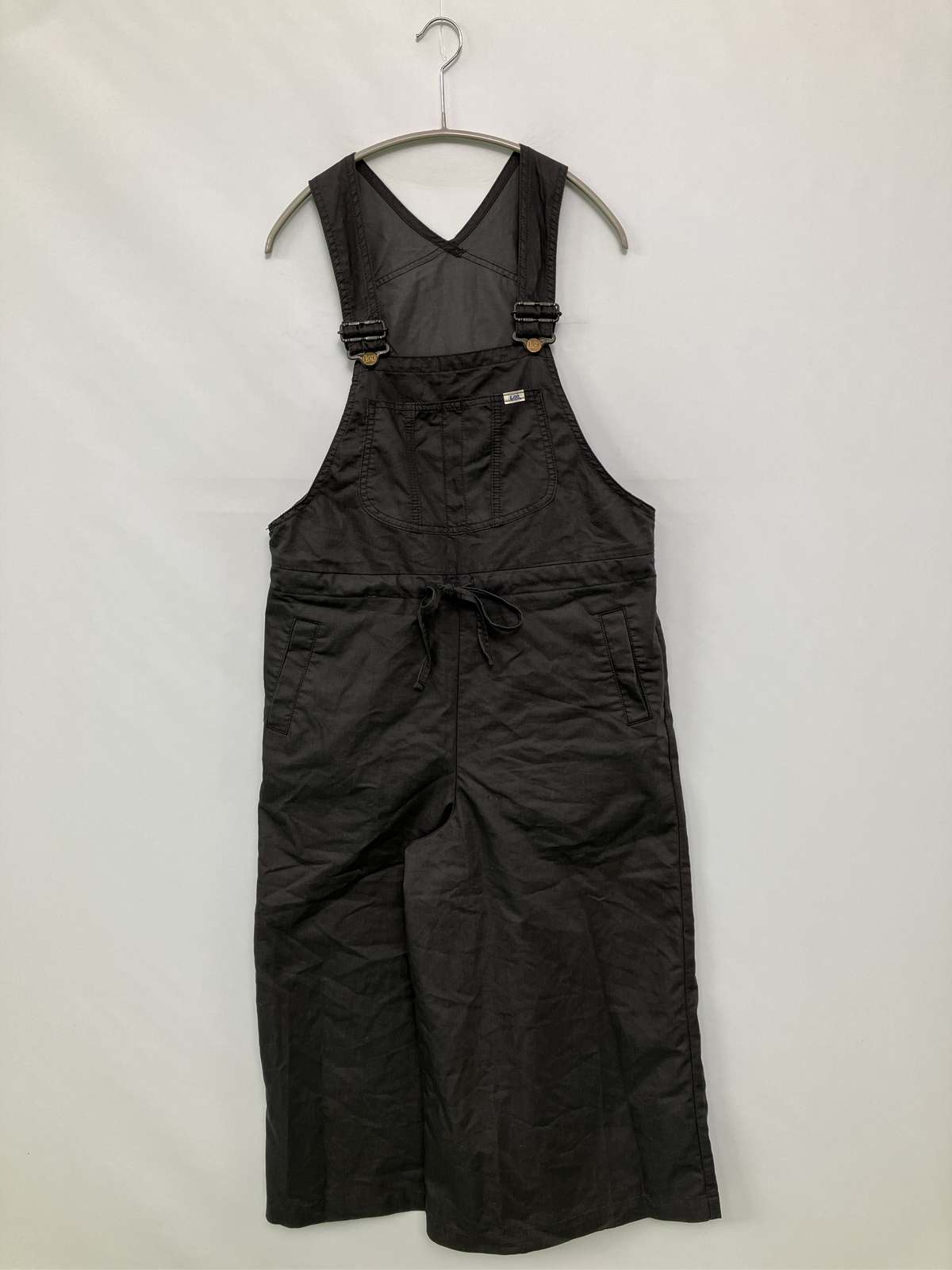 【中古】Lee リー サロペット/オーバーオール M ブラック クロップド・半端丈 コットン ストレッチ レディース