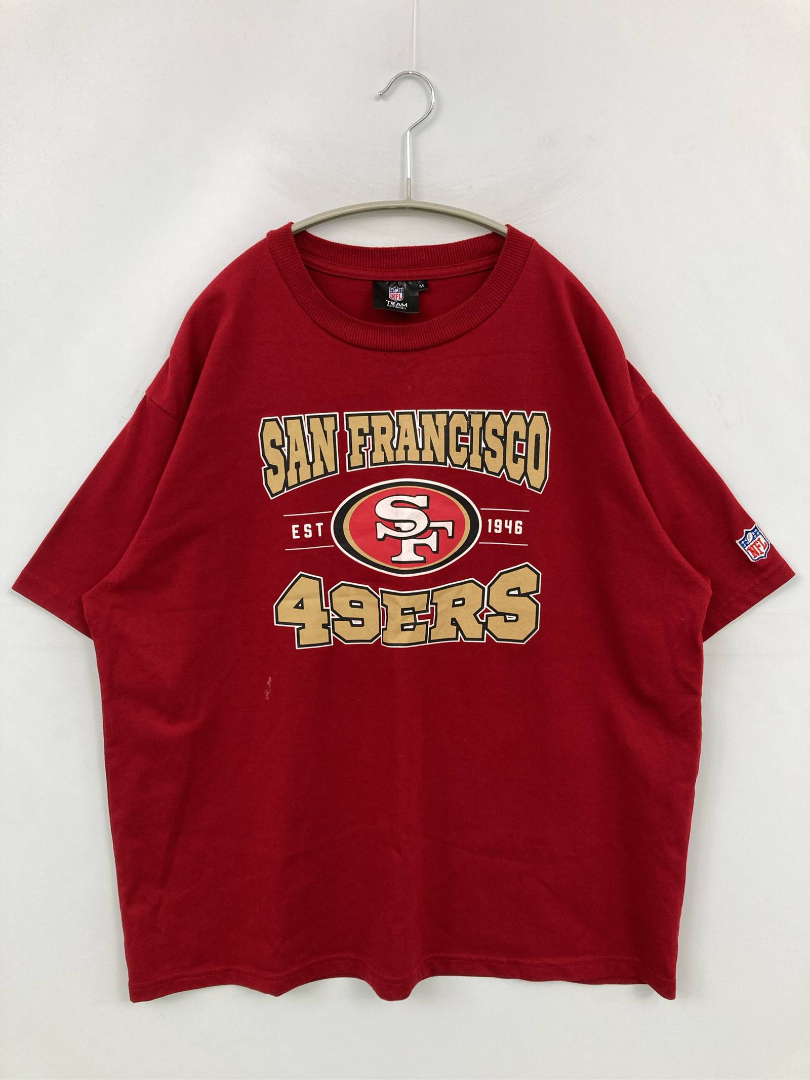 Rakuten - 【中古】NFL TEAM APPAREL エヌエフエルチームアパレル スウェット M レッド 半袖 前面プリント ブランドロゴ コットン メンズ レディース