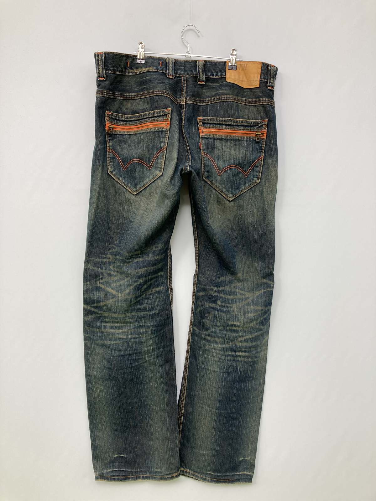 【中古】EDWIN エドウィン デニムパンツ 36 ブルー フルレングス 無地 スタンダード ストレート レギュラー ヴィンテージ レディース