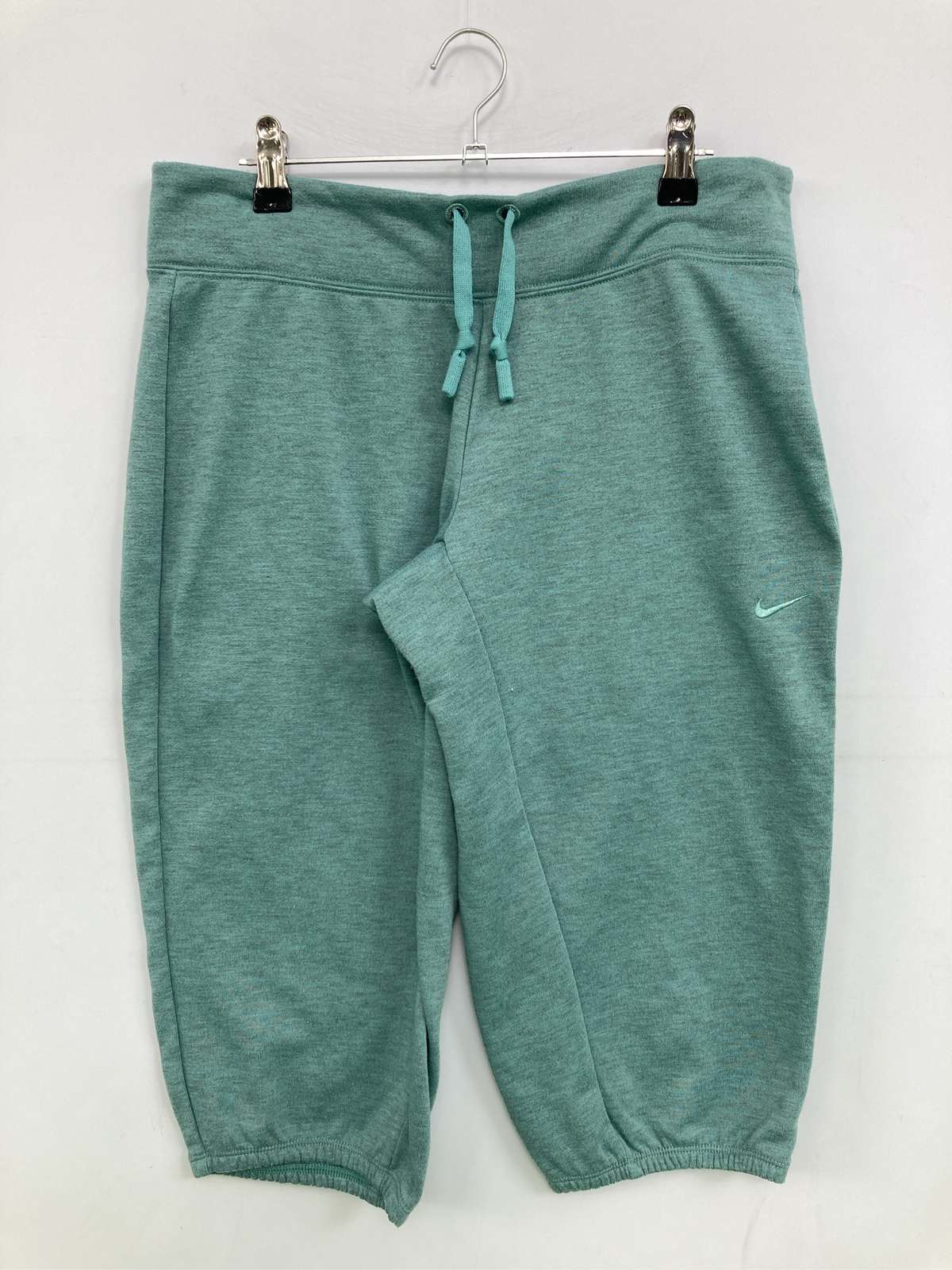【中古】NIKE ナイキ スウェットパンツ L グリーン 無地 スタンダード レギュラー ウエストゴム・紐 レディース