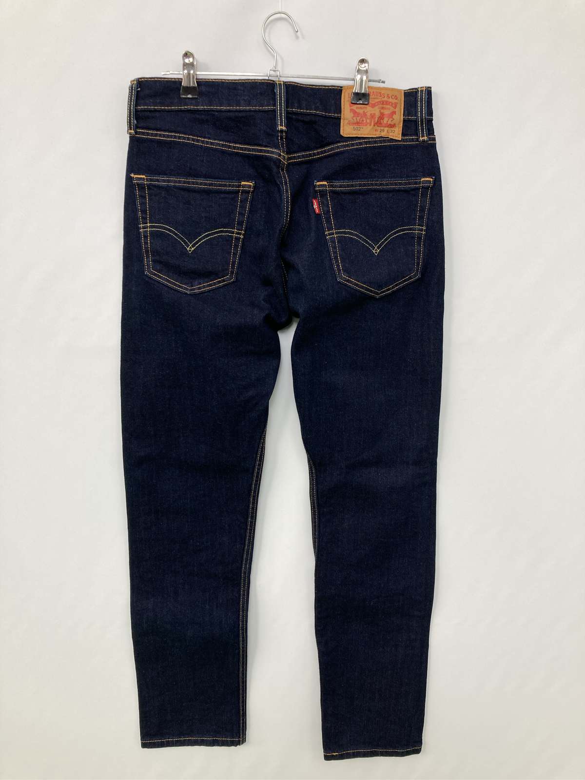 digdig 楽天市場店の【中古】LEVI STRAUSS & CO. リーバイストラウスアンドカンパニー デニムパンツ W29 L32 ネイビー フルレングス 無地 ワンポイント スタンダード テーパード レギュラー リジッド・ワンウォッシュ メンズ｜アングル2