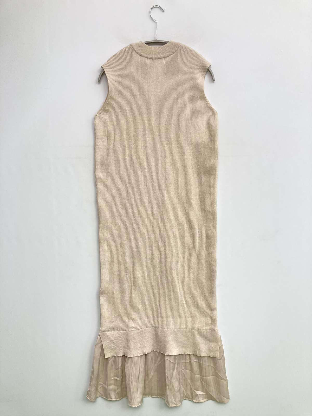 【中古】SENSE OF PLACE センスオブプレイス ワンピース Freeサイズ ベージュ ナイ...