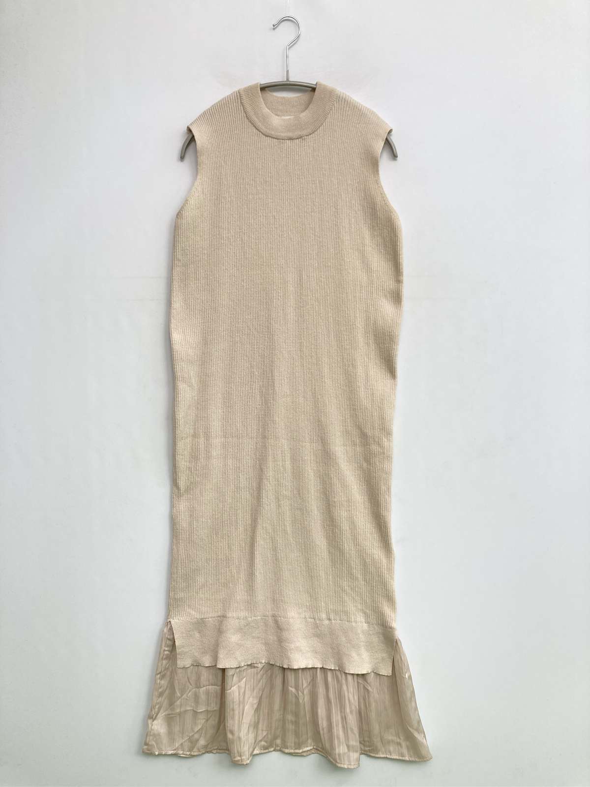 【中古】SENSE OF PLACE センスオブプレイス ワンピース Freeサイズ ベージュ ナイ...