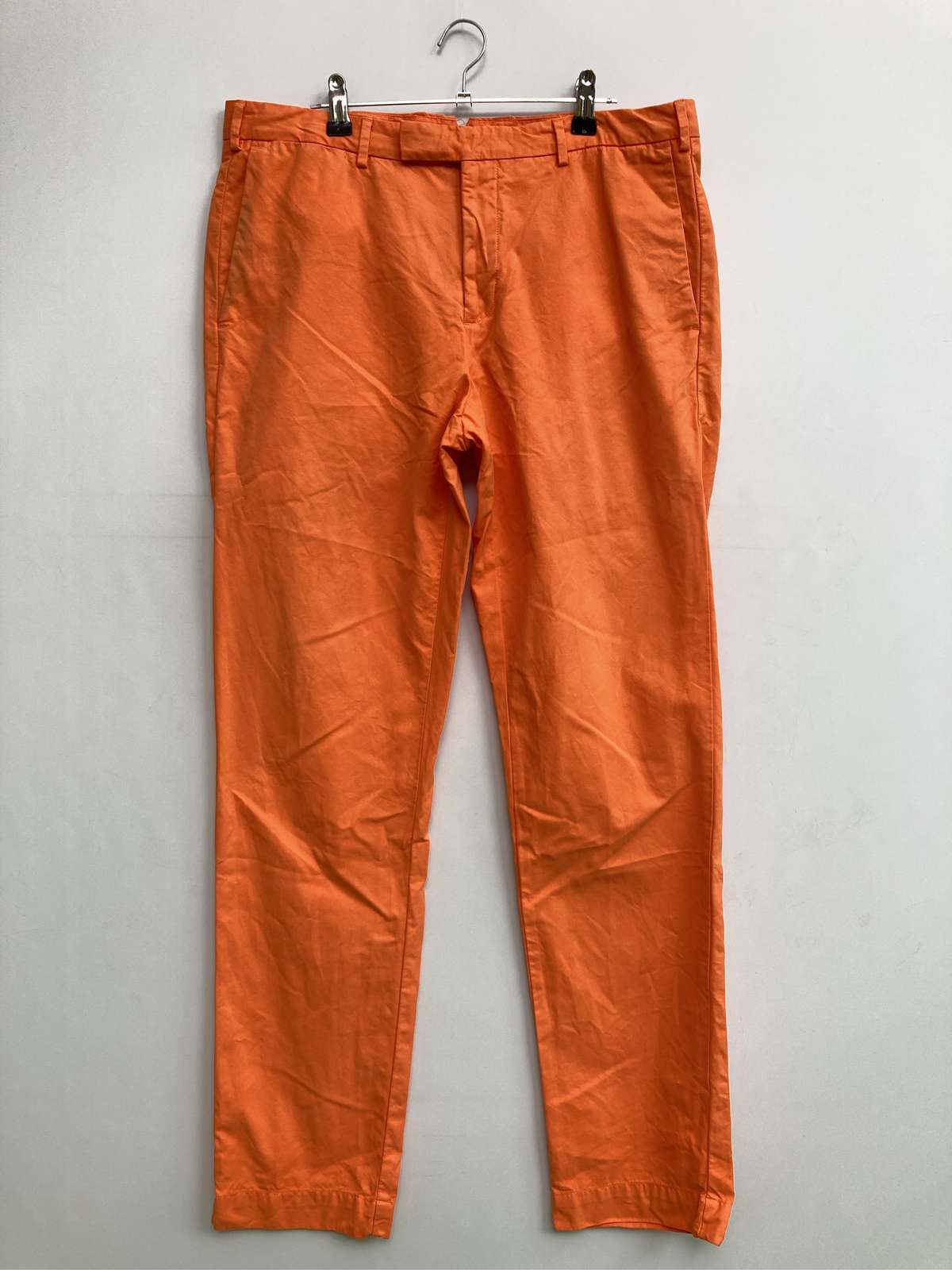 【中古】Polo by Ralph Lauren ポロバイラルフローレン チノパンツ 32/32 オレンジ フルレングス 無地 スタンダード テーパード レギュラー メンズ