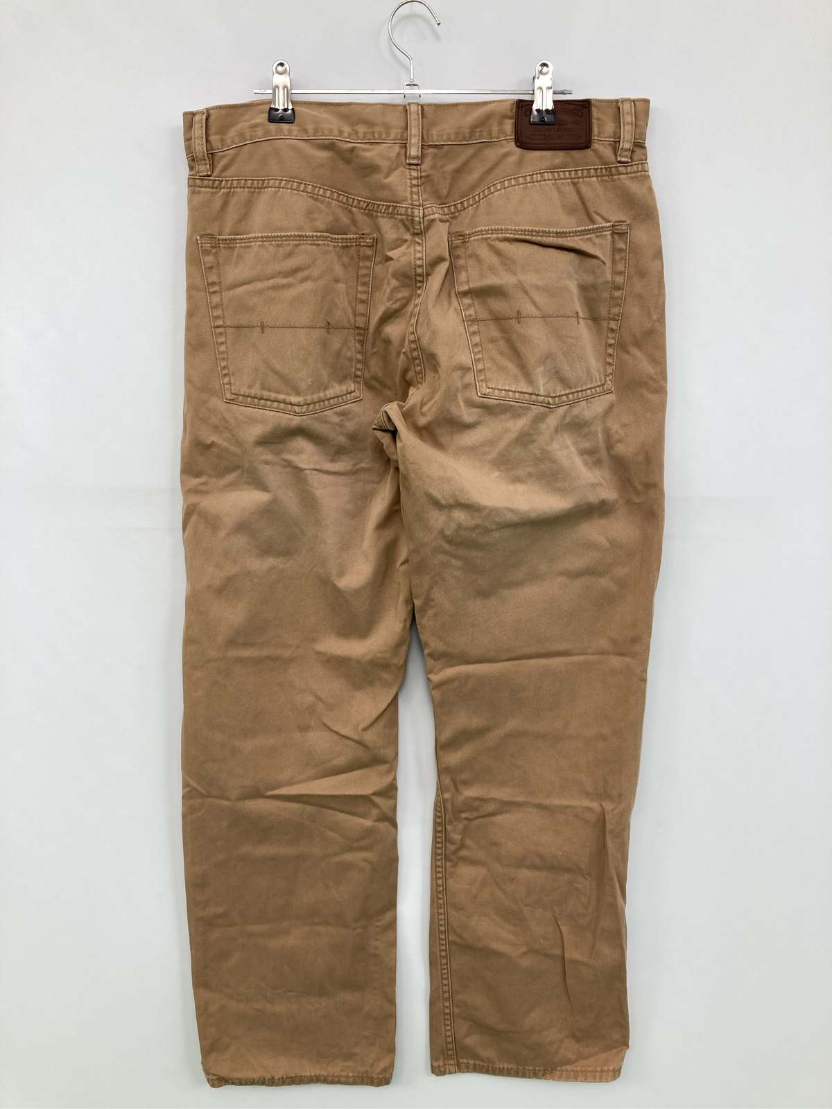 【中古】Polo Ralph Lauren ポロラルフローレン チノパンツ 33/30 ブラウン フルレングス コットン 無地 スタンダード ストレート レギュラー メンズ