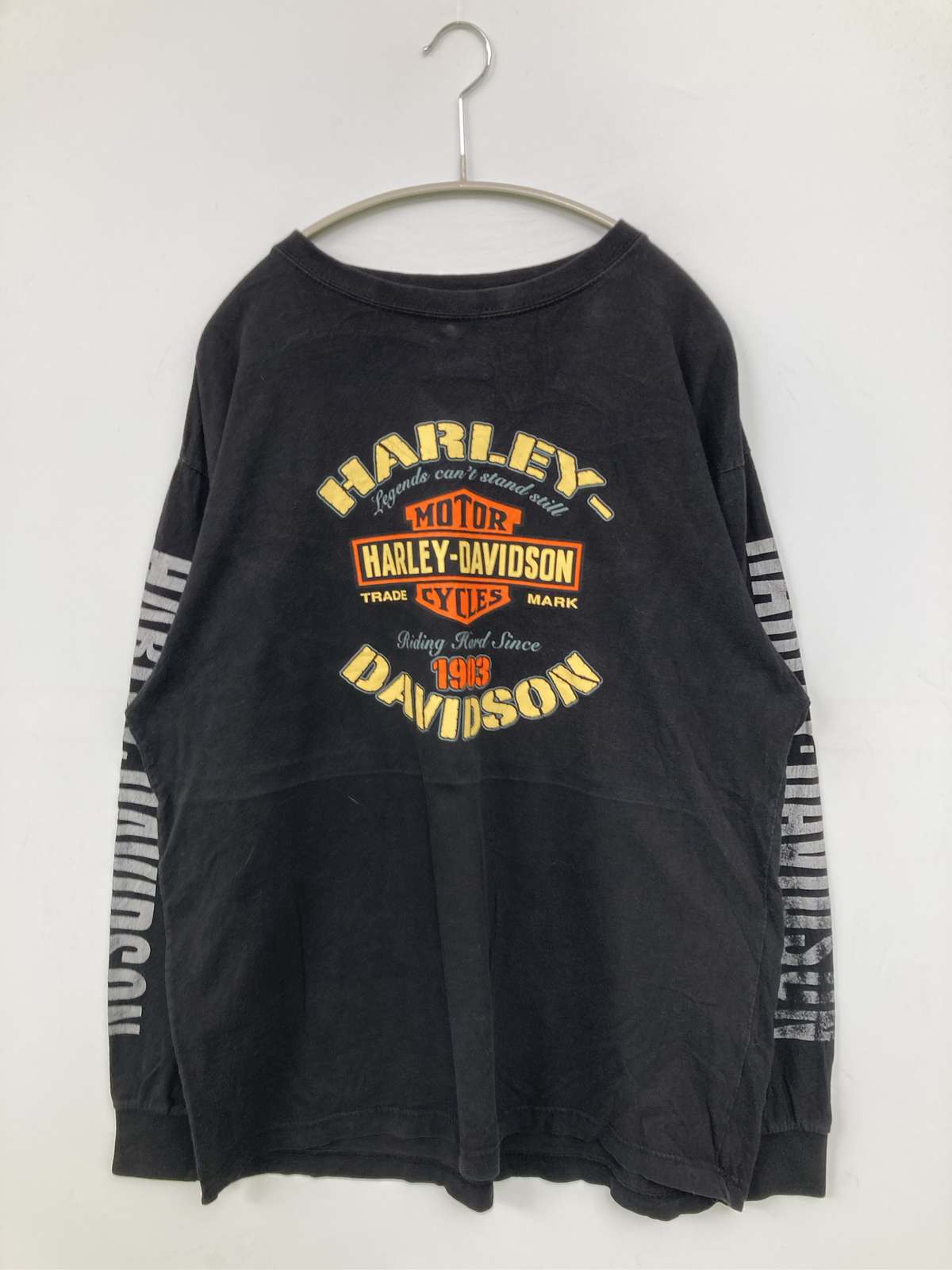 HARLEY-DAVIDSON ハーレーダビッドソン Tシャツ/カットソー ブラック メンズ