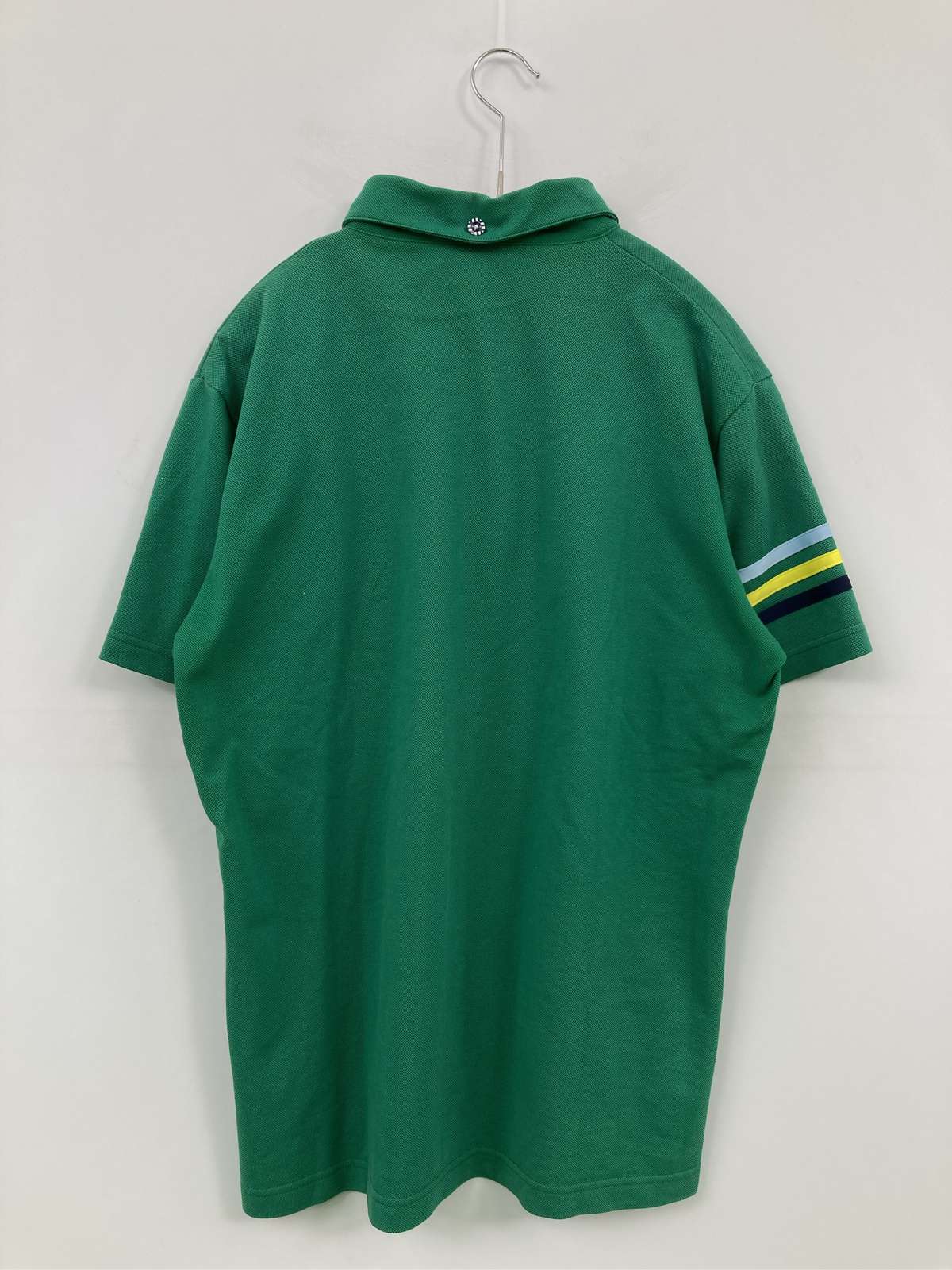 【中古】adidas アディダス ポロシャツ L/G グリーン 無地 ワンポイント 半袖 メン...