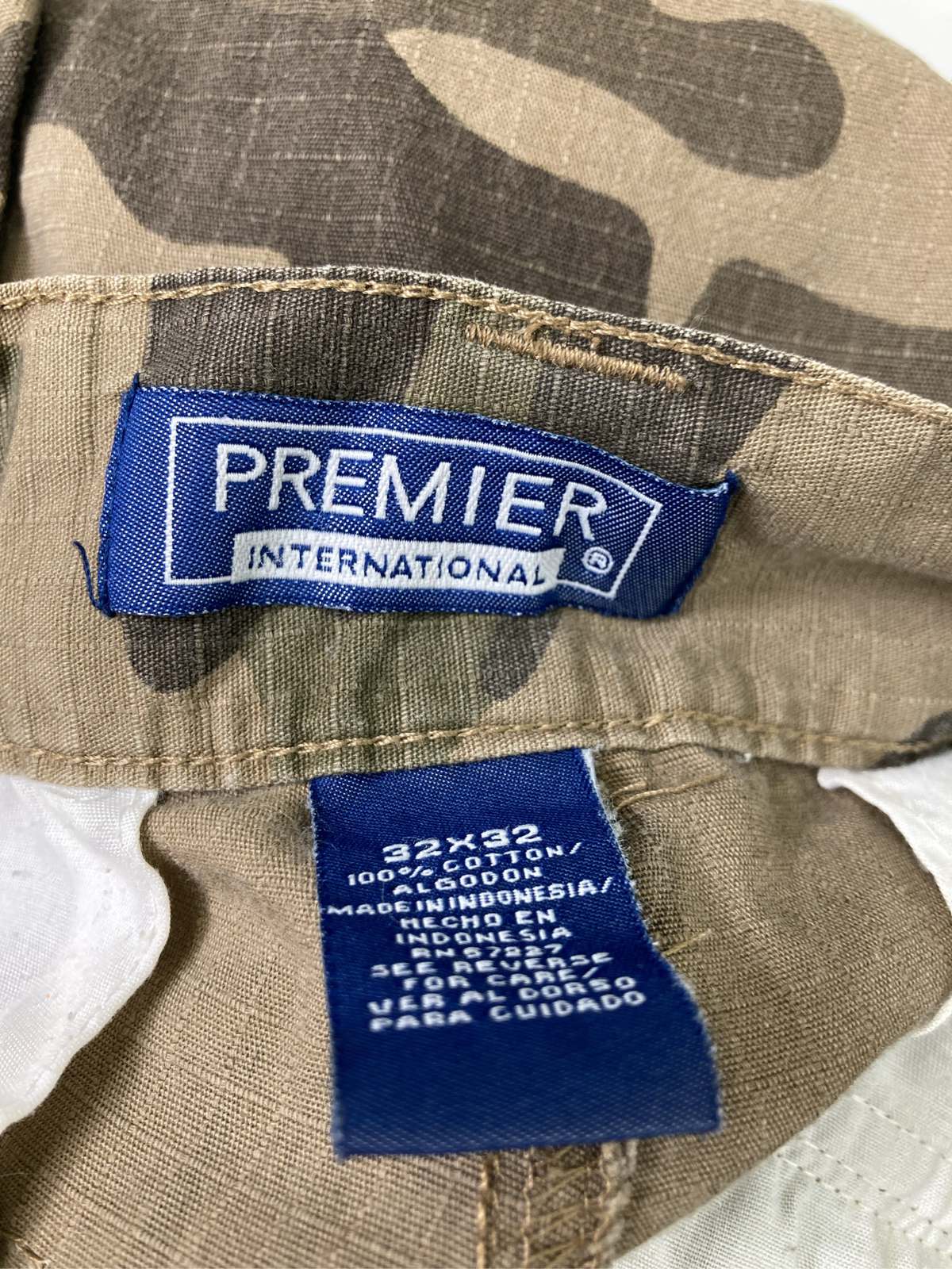 digdig 楽天市場店の【中古】INTERNATIONAL カーゴパンツ 32x32 カーキ レギュラー ストレート スタンダード カモフラージュ柄 コットン フルレングス メンズ｜アングル3