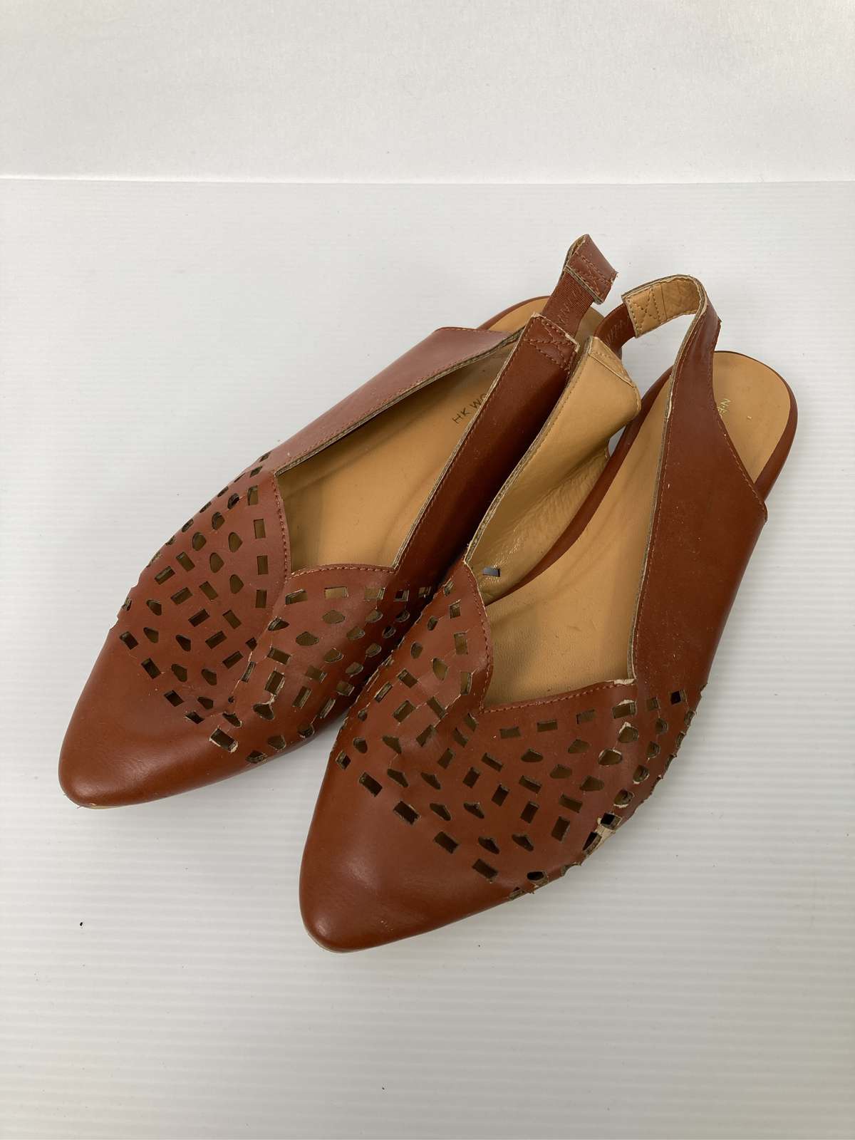 【中古】HK WORKS LONDON エイチケーワークスロンドン サンダル LL ブラウン 合成...