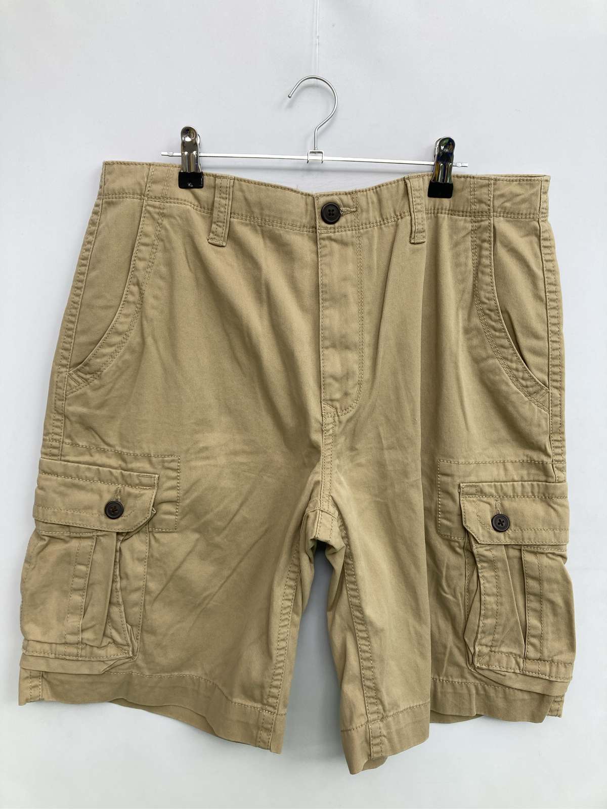 【中古】ARIZONA JEAN CO カーゴパンツ 34 ベージュ ハーフ・ひざ丈 コットン 無地 スタンダード レギュラー メンズ