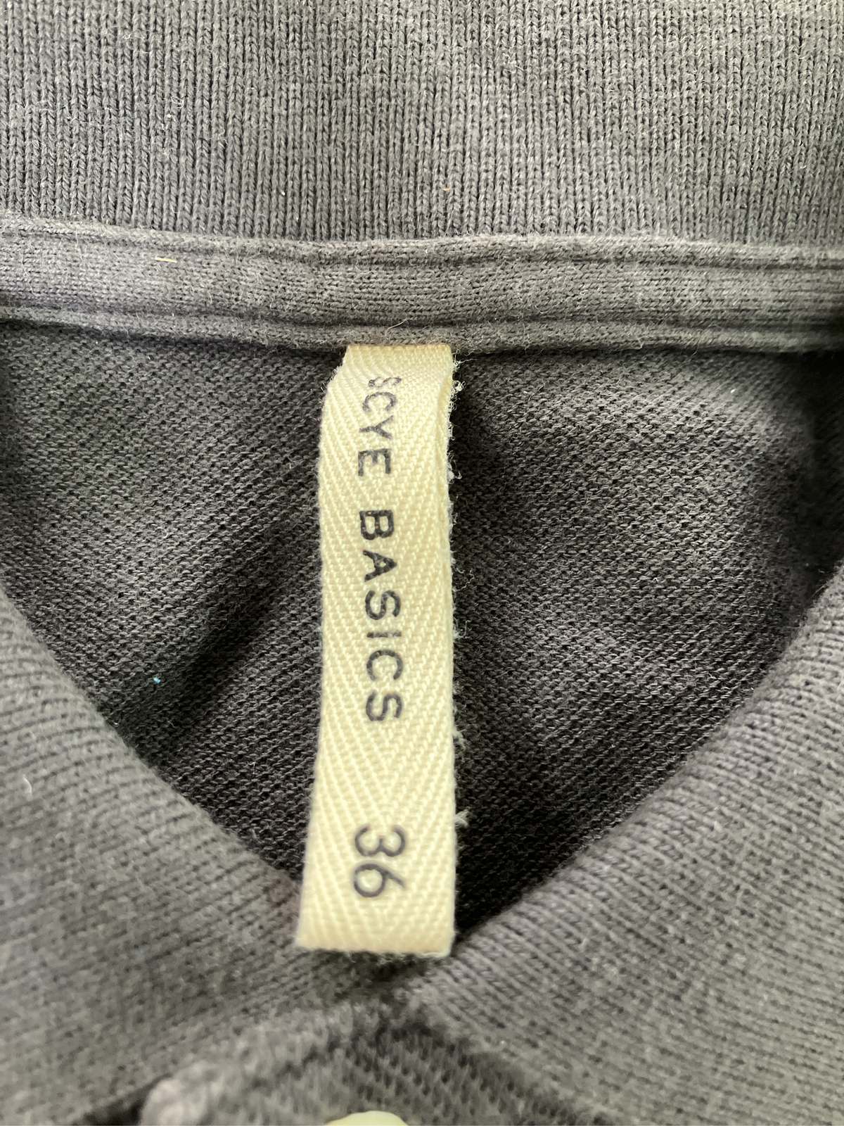 digdig 楽天市場店の【中古】SCYE BASICS サイベーシックス ポロシャツ 36 ブラック 無地 半袖 レディース｜アングル3