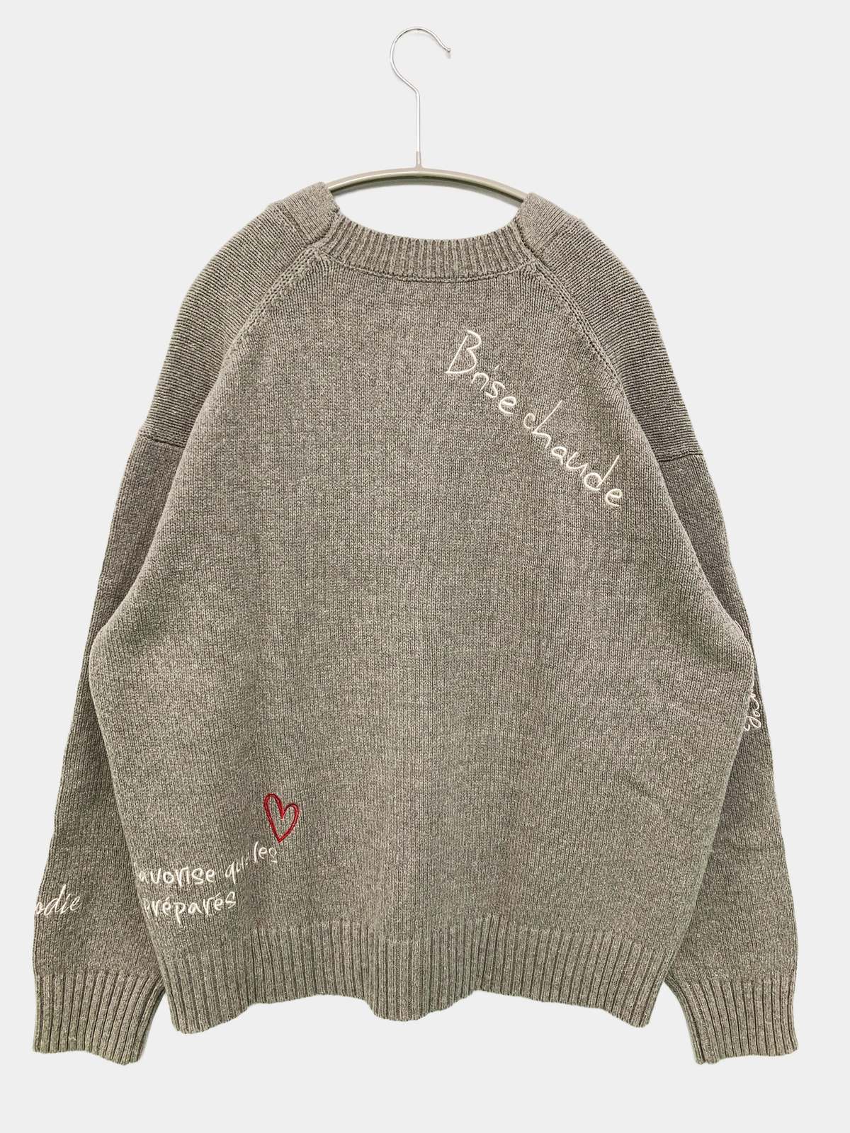【中古】GLOBAL WORK グローバルワーク カーディガン/ボレロ L グレー コットン ウール・ニット 刺繍 ミドル丈 長袖 レディース ブランド古着 digdig-10081918 digdig 楽天市場店 サンプル画像2
