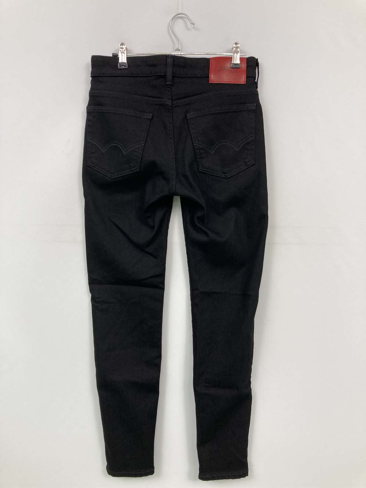 【中古】EDWIN エドウィン デニムパンツ S ネイビー フルレングス 無地 ワンポイント ストレート スキニー・タイト レギュラー リジッド・ワンウォッシュ レディース