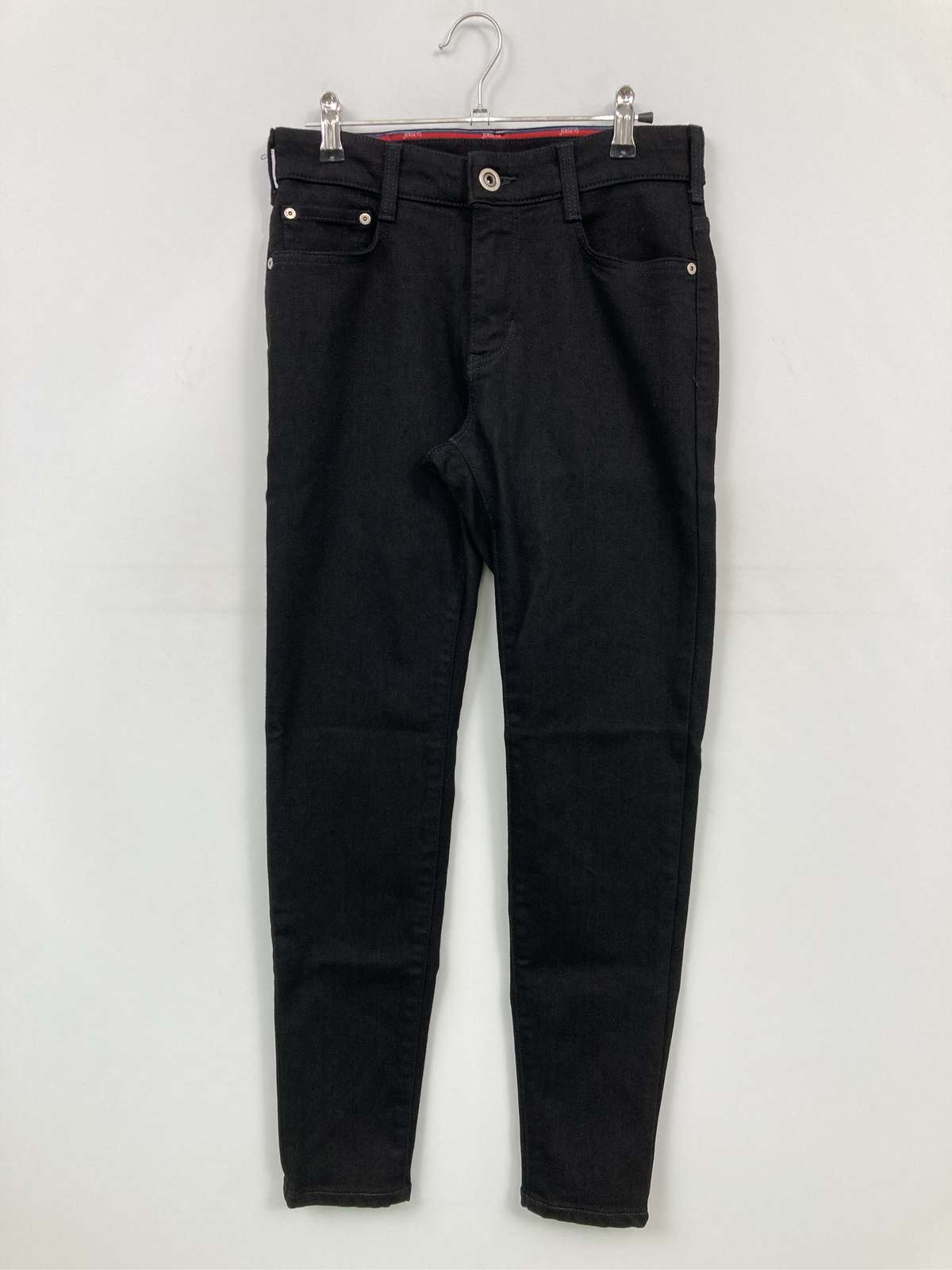 【中古】EDWIN エドウィン デニムパンツ S ネイビー フルレングス 無地 ワンポイント ストレート スキニー・タイト レギュラー リジッド・ワンウォッシュ レディース