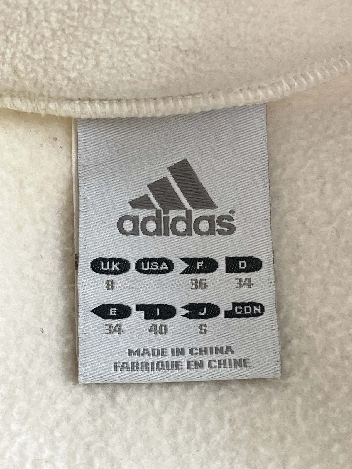 digdig 楽天市場店の【中古】adidas アディダス アウター S アイボリー 無地 ワンポイント ブランドロゴ ミドル丈 フードなし ジップアップ レディース｜アングル3