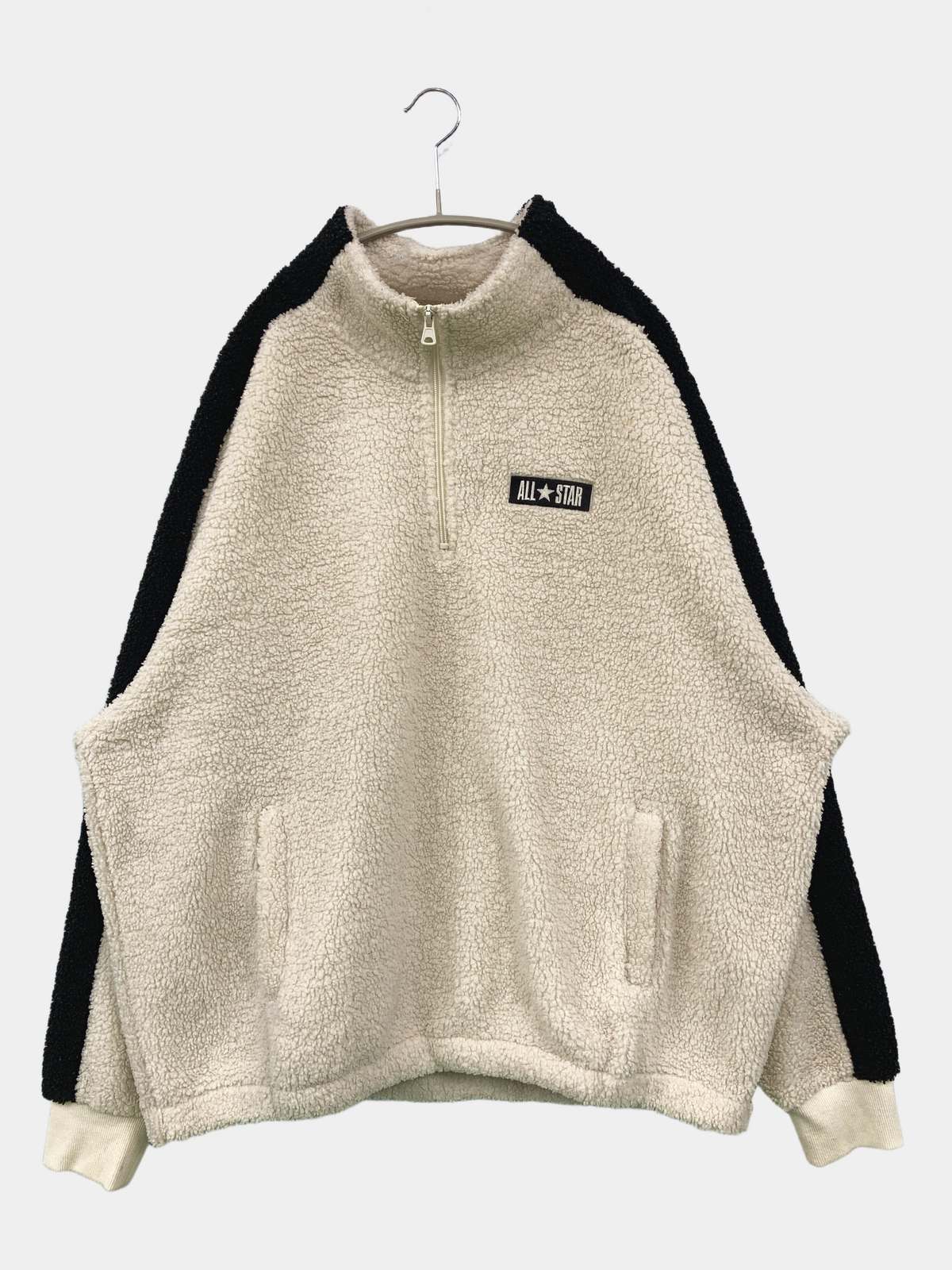 【中古】CONVERSE コンバース トップス XL ホワイト 無地 ワンポイント ブランドロゴ ミドル丈 メンズ レディース ブランド古着