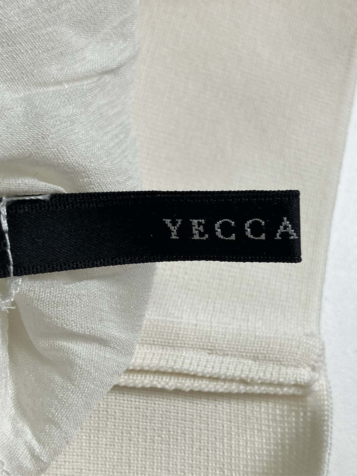 digdig 楽天市場店の【中古】YECCA VECCA イェッカヴェッカ ポロシャツ F ホワイト 無地 ライン柄 半袖 レディース｜アングル3