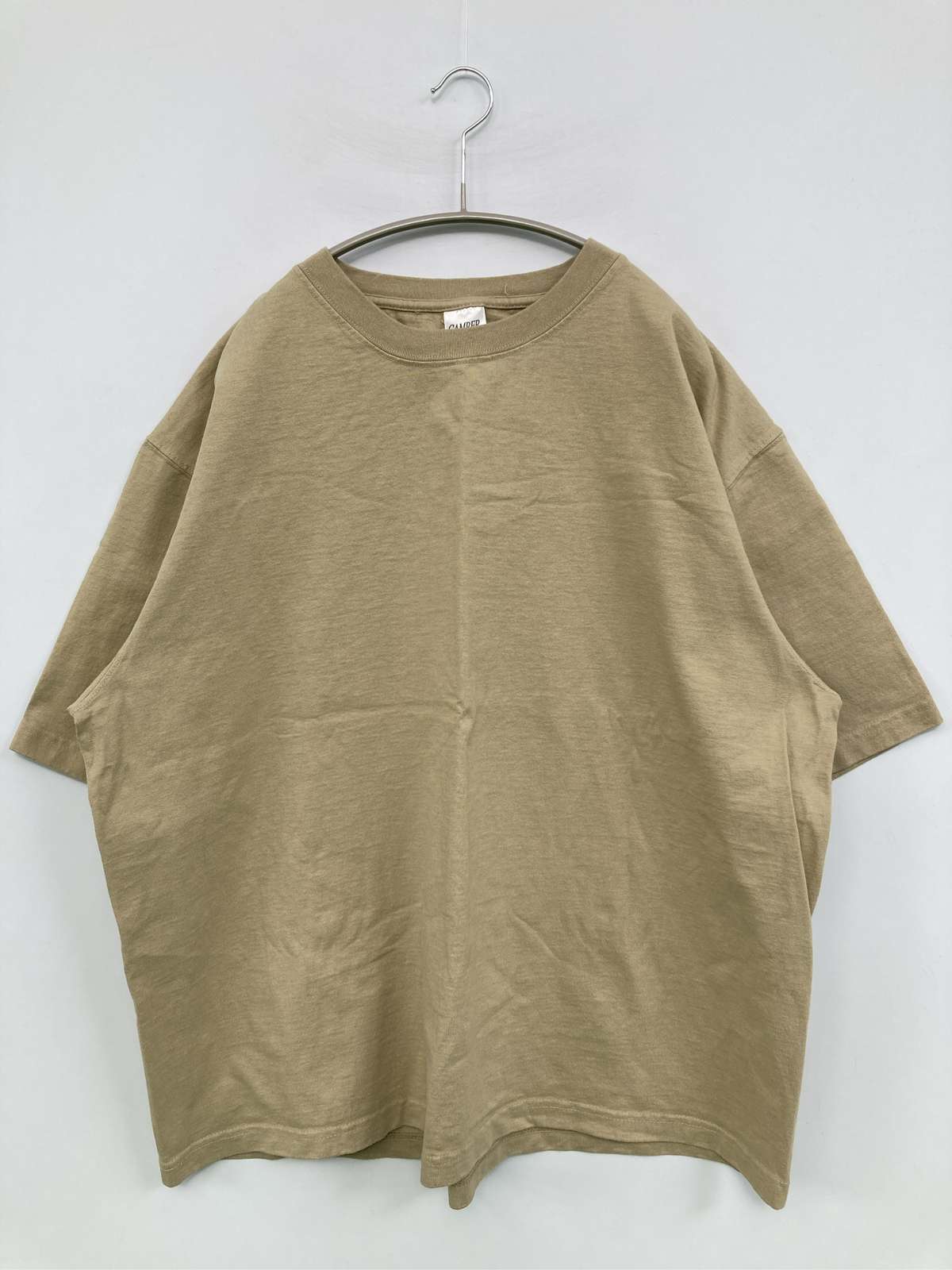 CAMBER キャンバー Tシャツ/カットソー ベージュ 無地 ロング丈 半袖 クルーネック(丸首) メンズ レディース