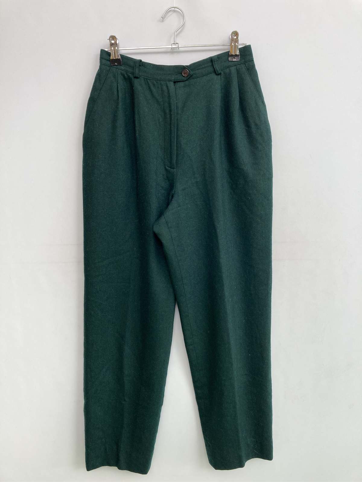 【中古】Ralph Lauren ラルフローレン スラックス 2P グリーン レディース