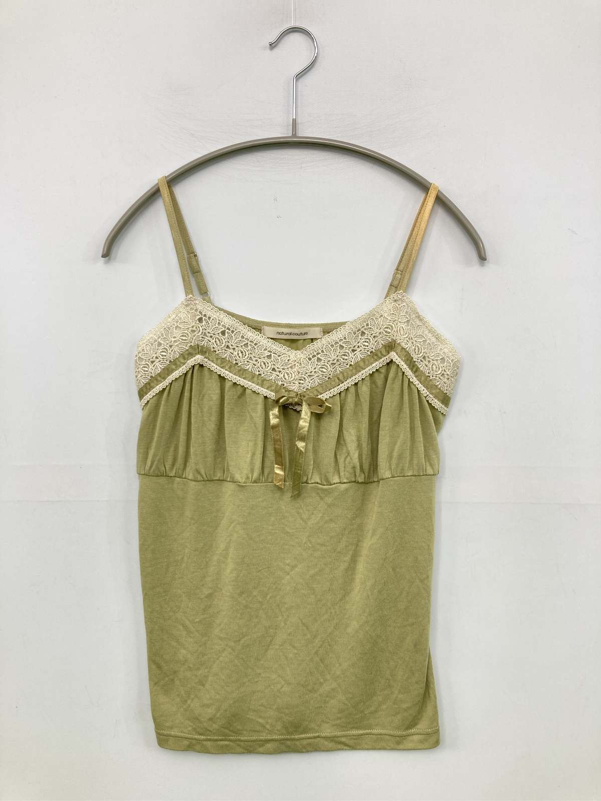 【中古】natural couture ナチュラルクチュール キャミソール ライトグリーン レデ...