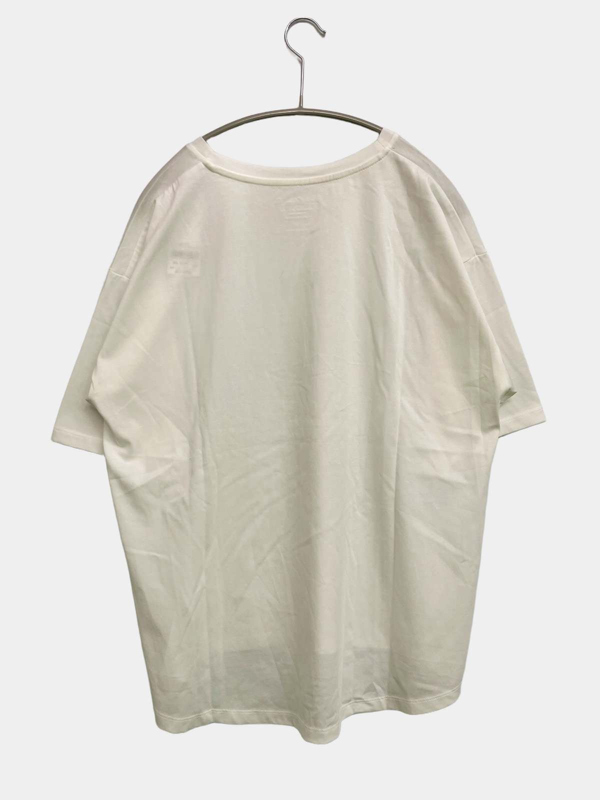 【中古】GLOBAL WORK グローバルワーク Tシャツ/カットソー ホワイト 無地 前面プリント ワンポイント ミドル丈 半袖 クルーネック(丸首) レディース digdig-10070199 digdig 楽天市場店 サンプル画像2