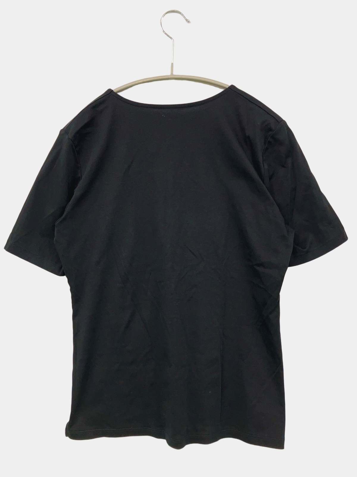 【中古】INEDIT Tシャツ/カットソー 38 ブラック 無地 ミドル丈 半袖 Vネック レディース ブランド古着 digdig-10092221 digdig 楽天市場店 サンプル画像2