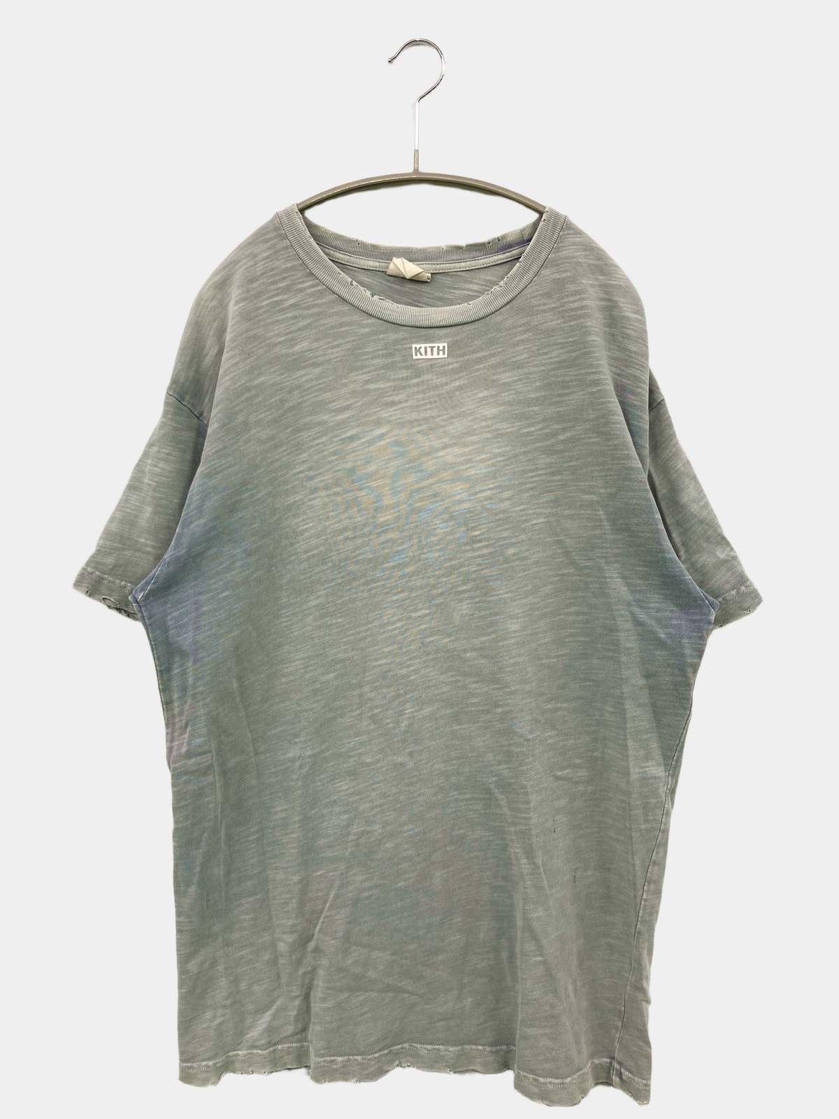 【中古】KITH キス Tシャツ/カットソー M グレー 無地 ブランドロゴ ミドル丈 半袖 クルーネック(丸首) メンズ ブランド古着 送料無料