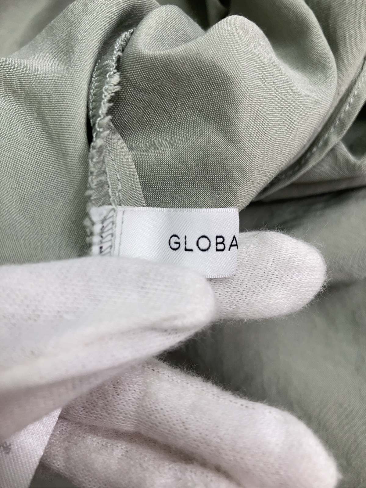 【中古】GLOBAL WORK グローバルワーク シャツ/ブラウス F カーキ 無地 ミドル丈 半端袖 ノーカラー レディース ブランド古着 digdig-10078028 digdig 楽天市場店 サンプル画像3
