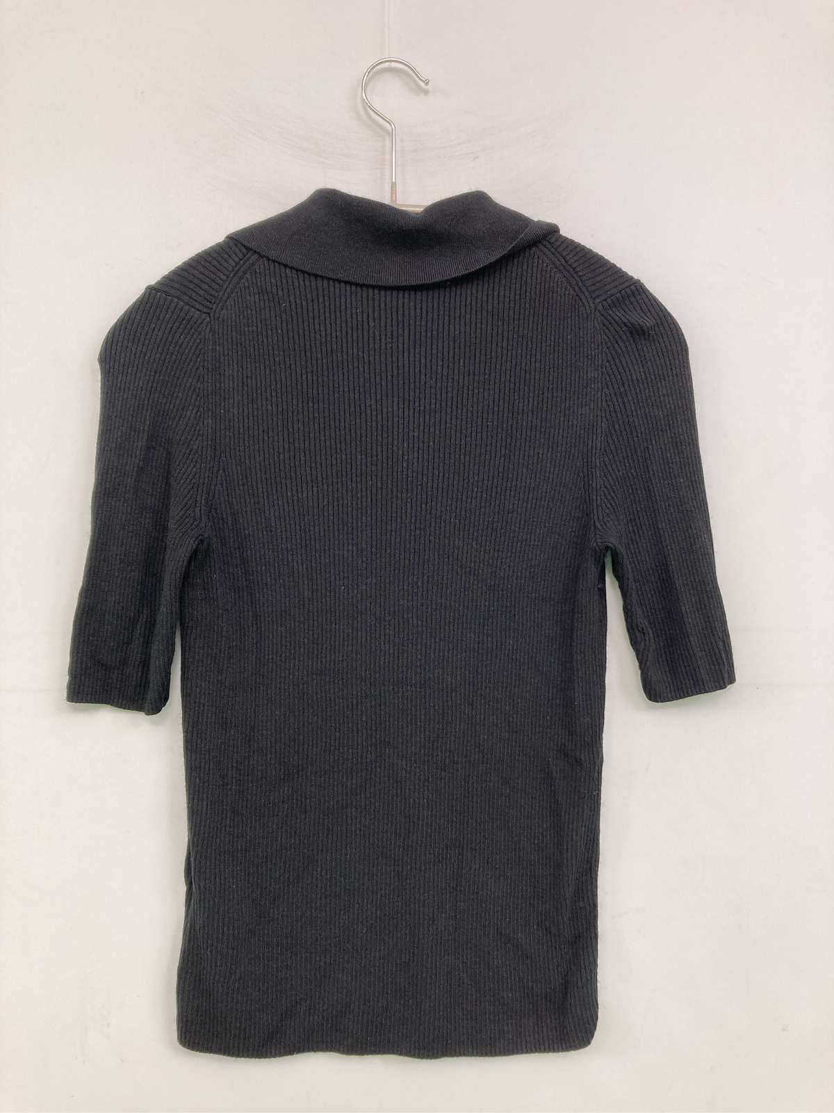 digdig 楽天市場店の【中古】BANANA REPUBLIC バナナリパブリック ポロシャツ XS ブラック カモフラージュ柄 半袖 レディース｜アングル2
