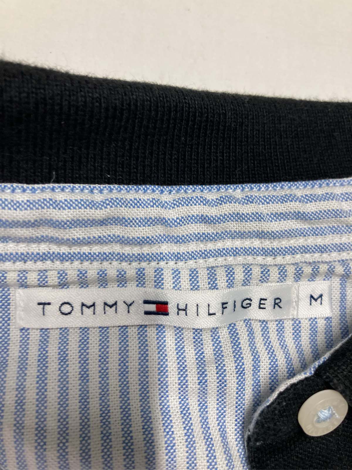 digdig 楽天市場店の【中古】TOMMY HILFIGER トミーヒルフィガー ポロシャツ M ブラック ワンポイント ブランドロゴ 半袖 レディース｜アングル3