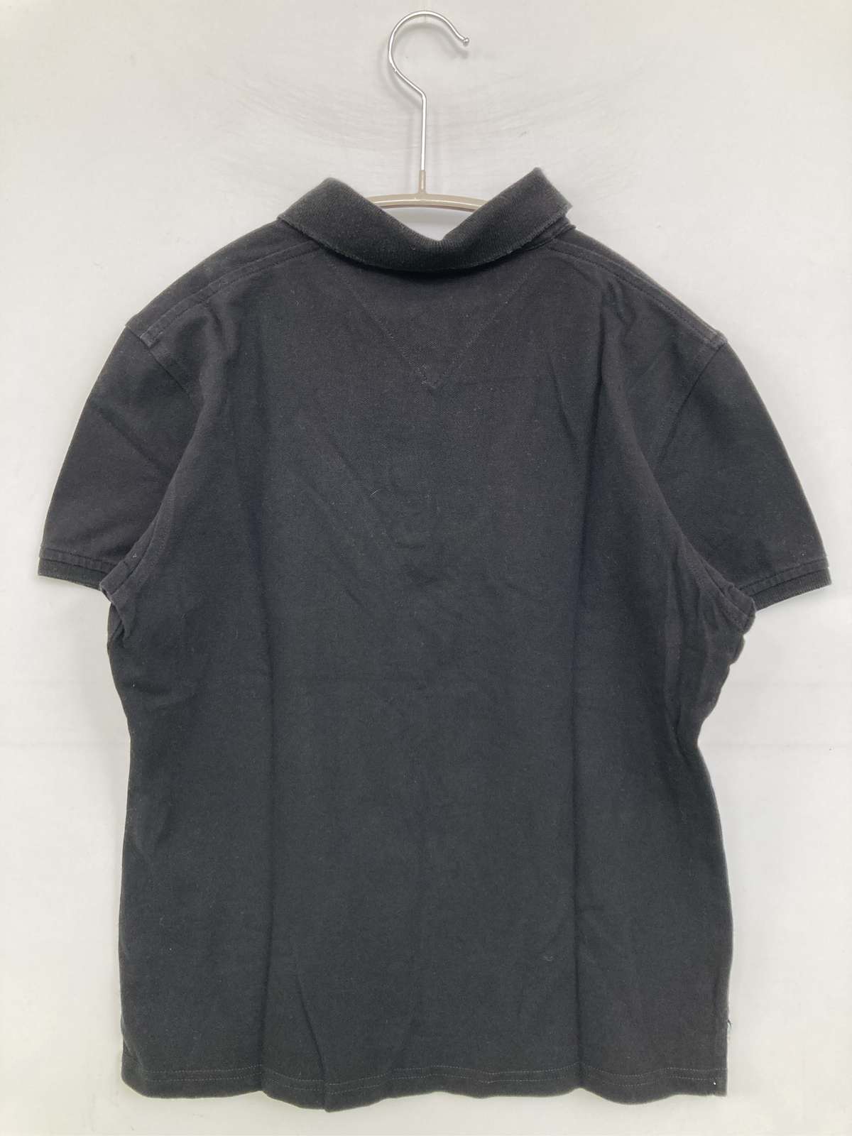 digdig 楽天市場店の【中古】TOMMY HILFIGER トミーヒルフィガー ポロシャツ M ブラック ワンポイント ブランドロゴ 半袖 レディース｜アングル2