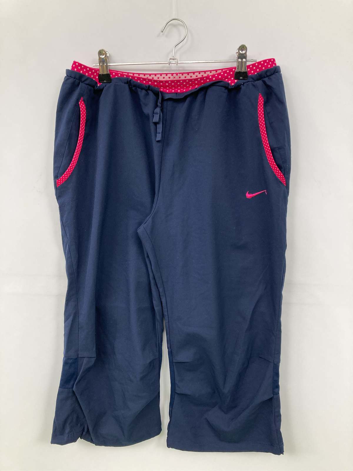 NIKE - 【中古】NIKE ナイキ パンツ XL ネイビー レディース
