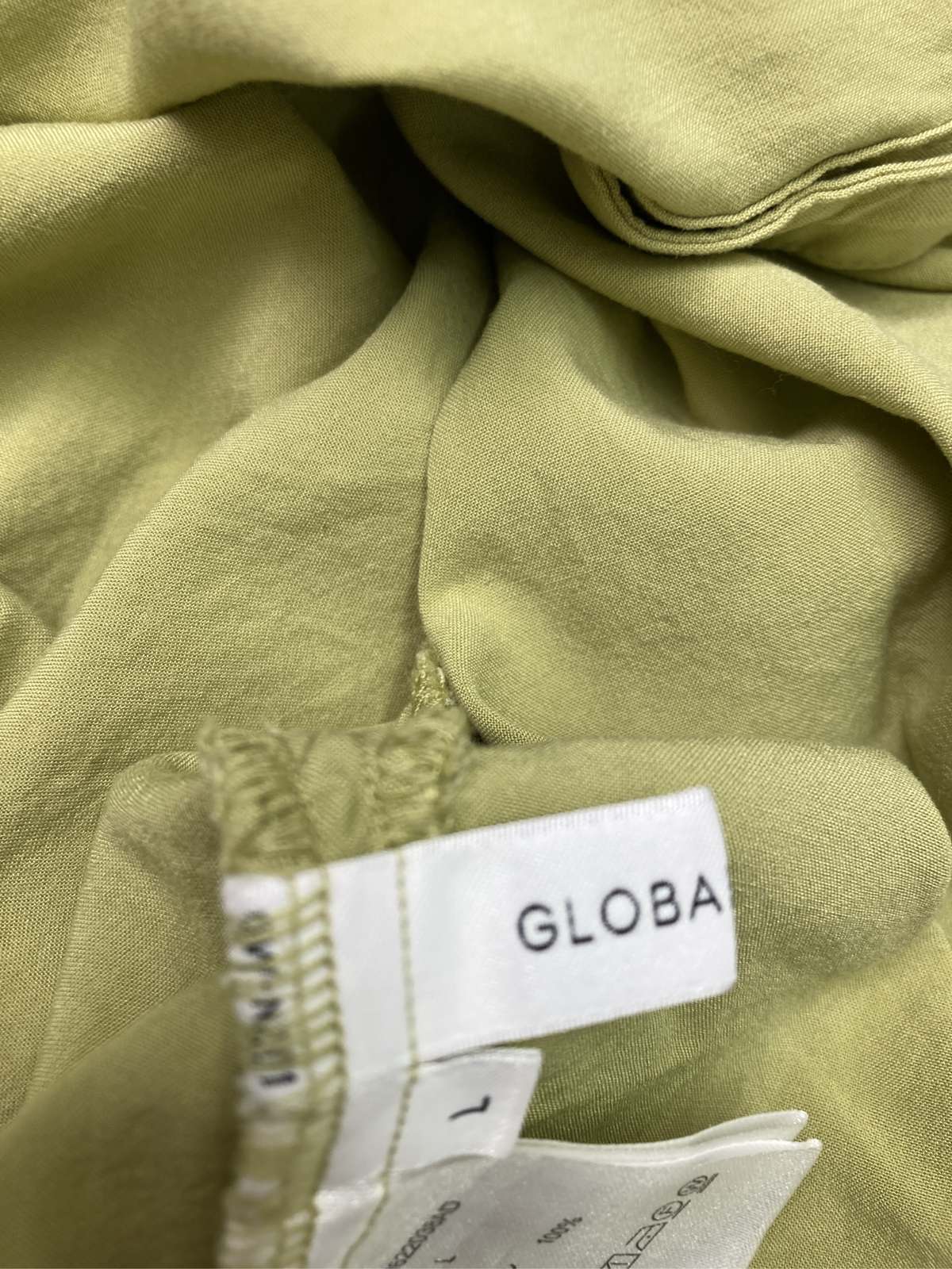【中古】GLOBAL WORK グローバルワーク シャツ/ブラウス L ライトグリーン 無地 ミドル丈 半袖 スタンドカラー レディース digdig-10053598 digdig 楽天市場店 サンプル画像3
