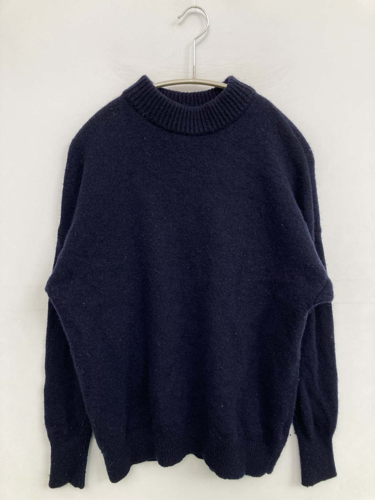 【中古】UNIQLO ユニクロ ニット/セーター L ネイビー ナイロン ウール・ニット 無...