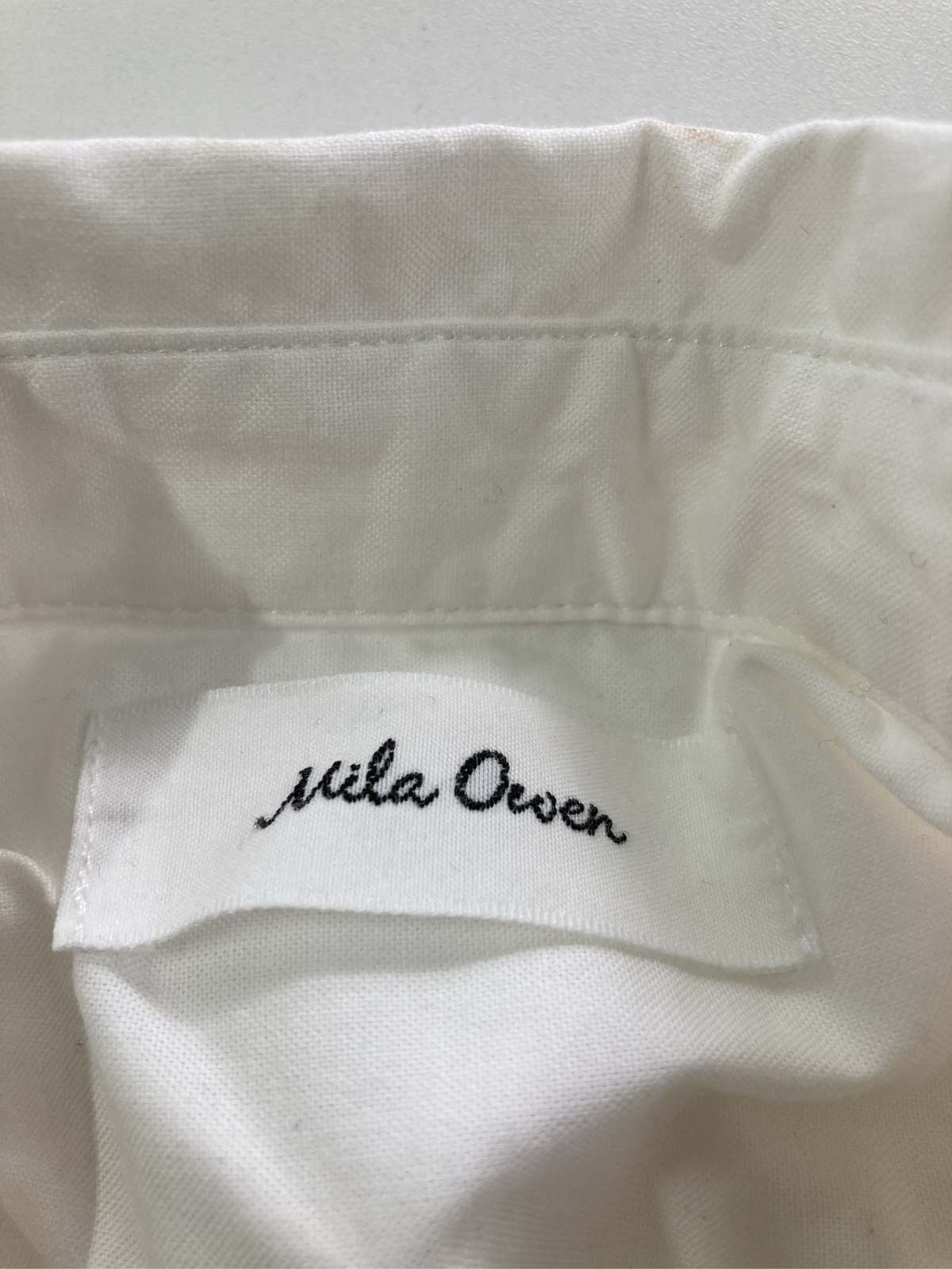 【中古】Mila Owen ミラオーウェン シャツ/ブラウス 1 ホワイト コットン 無地 ミドル丈 長袖 レギュラーカラー レディース digdig-10069334 digdig 楽天市場店 サンプル画像3