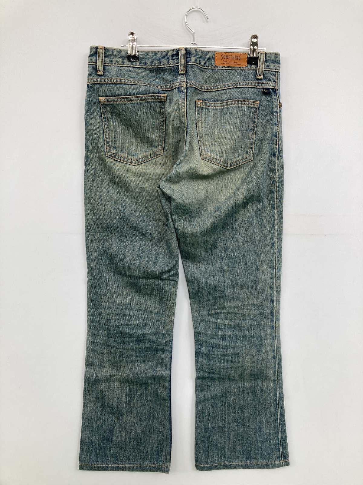 【中古】EDWIN エドウィン デニムパンツ 29×32 ブルー フルレングス 無地 スタンダード フレア・ブーツカット レギュラー ヴィンテージ レディース