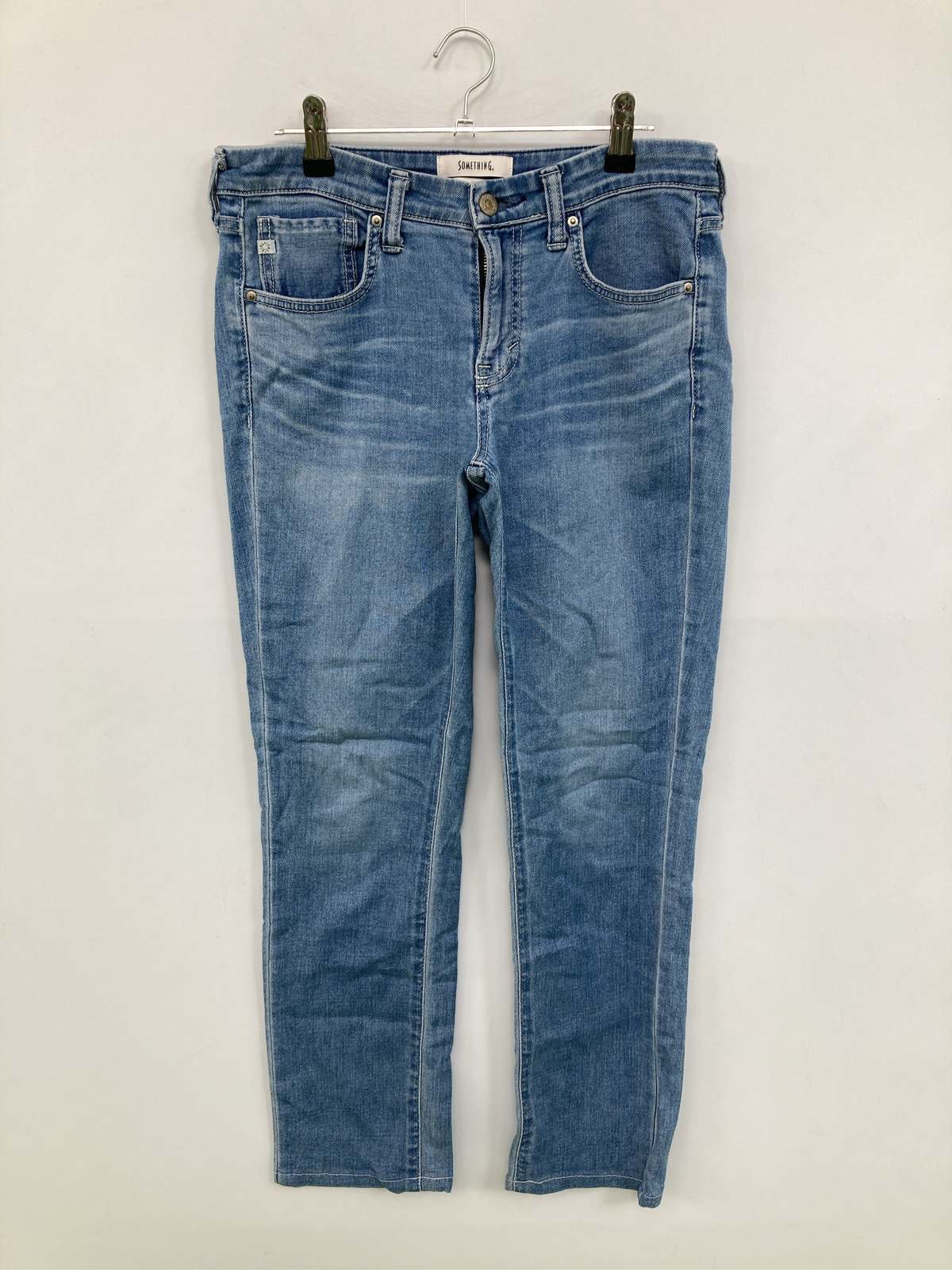 【中古】SOMETHING サムシング デニムパンツ 29 ブルー クロップド・半端丈 無地 ...