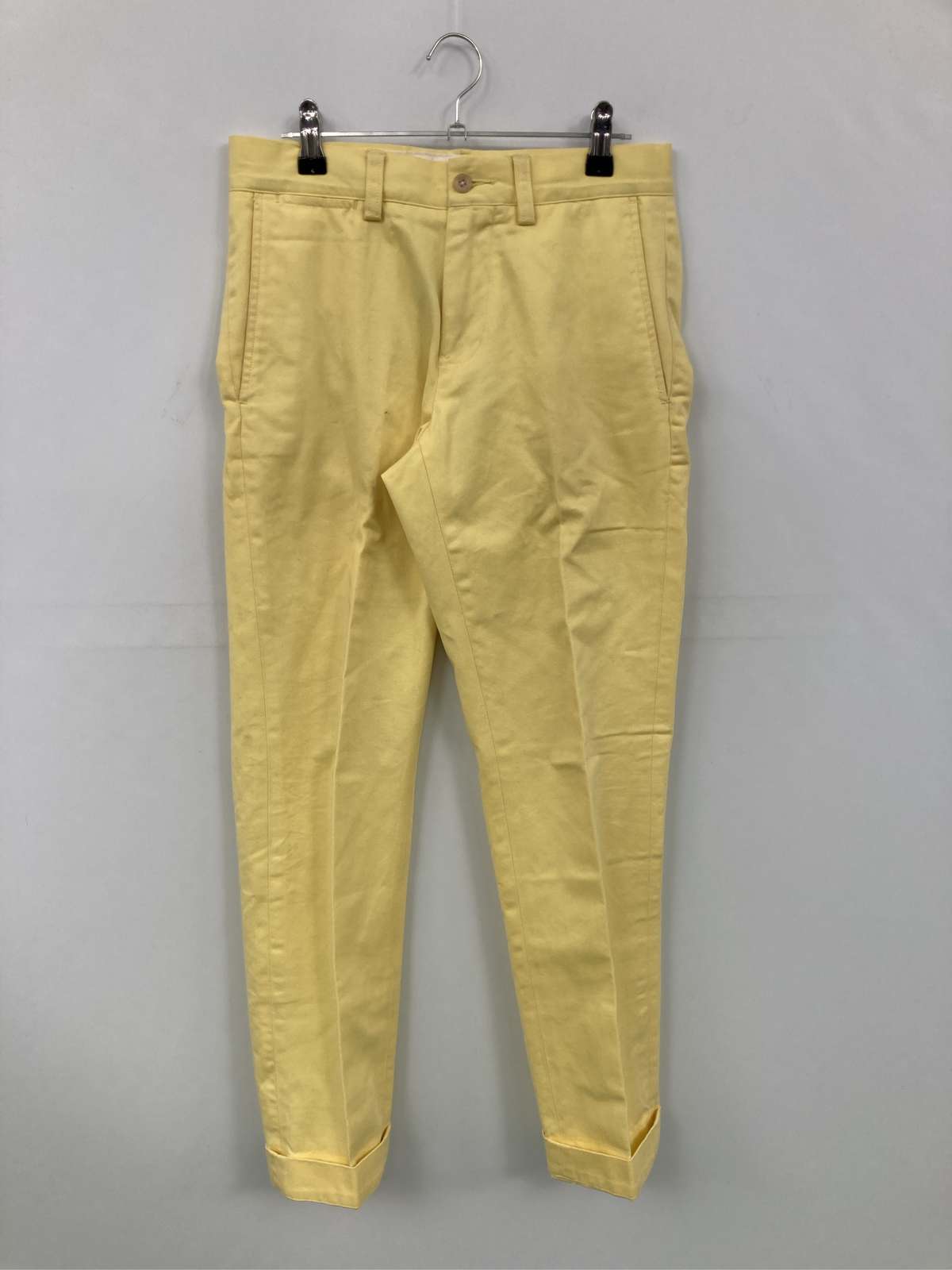 【中古】Polo by Ralph Lauren ポロバイラルフローレン チノパンツ イエロー フルレングス コットン 無地 スタンダード テーパード レギュラー メンズ レディース