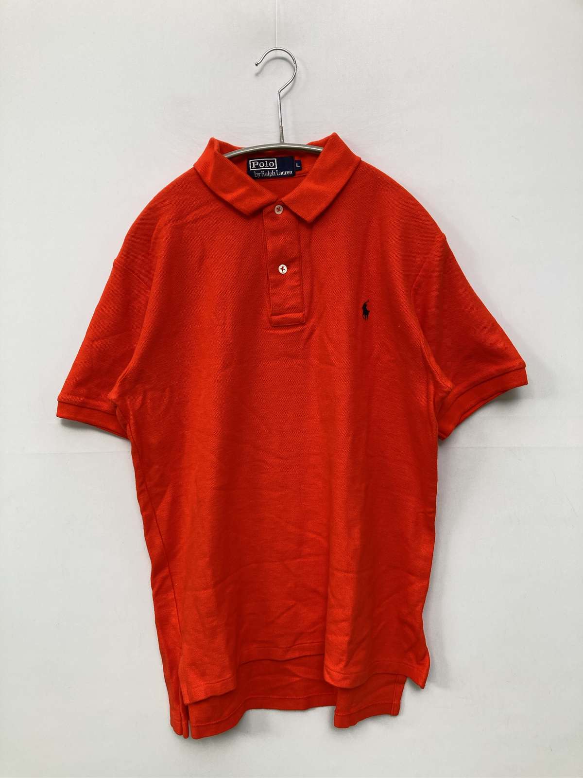 【中古】Polo by Ralph Lauren ポロバイラルフローレン ポロシャツ L レッド メンズ レディース