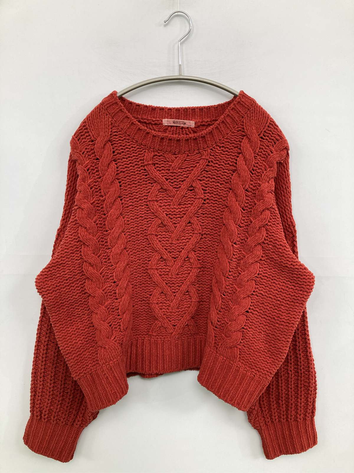 【中古】NICE CLAUP ナイスクラップ ニット/セーター F レッド レディース
